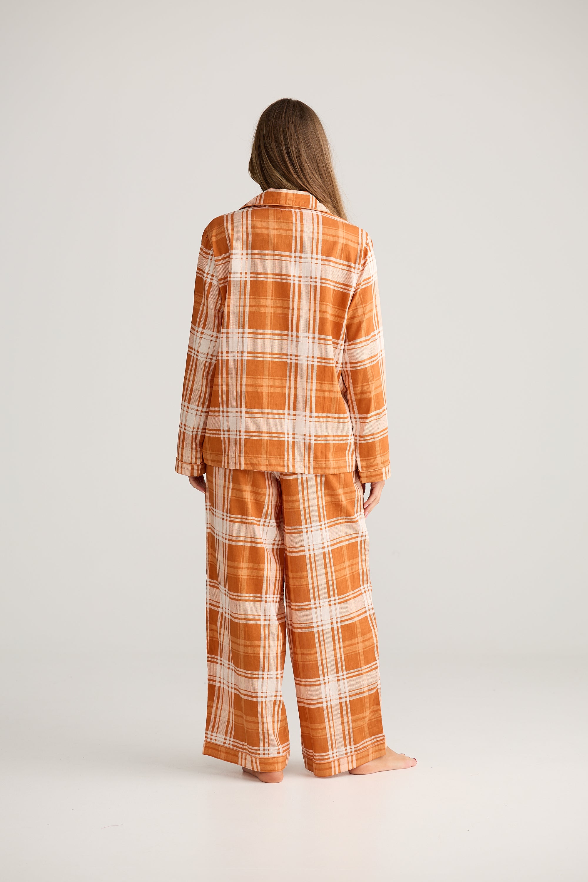 Salutation Pyjama Set - Bronze Plaid Check-Sleepwear & Robes-Holiday-The Bay Room