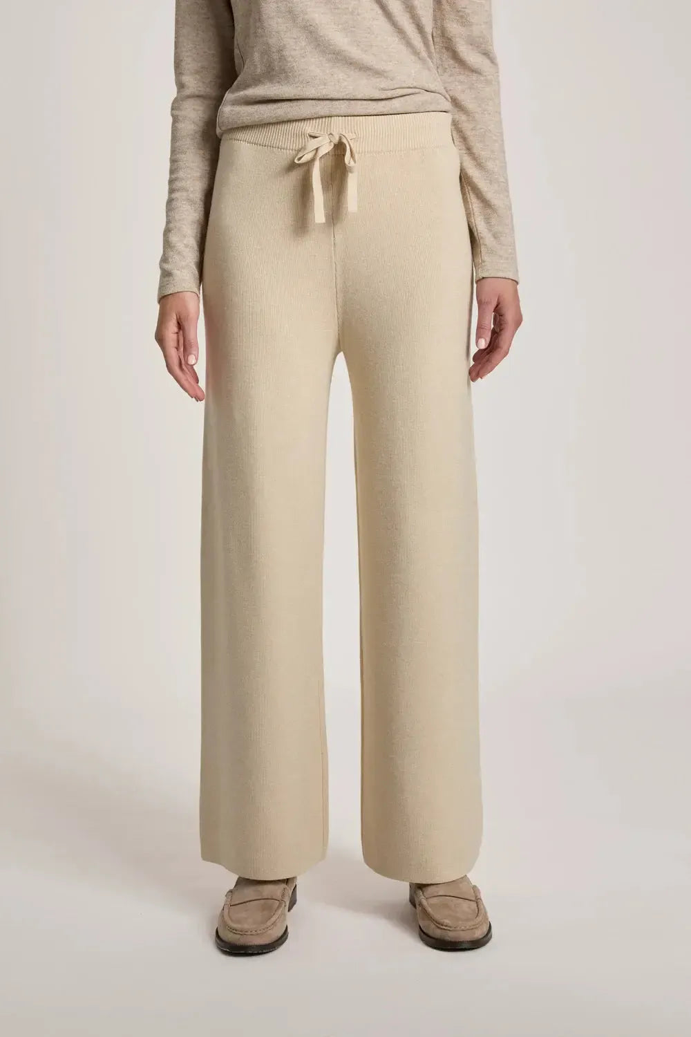 Samira Knit Pant - Bisque-Pants-Eb & Ive-The Bay Room