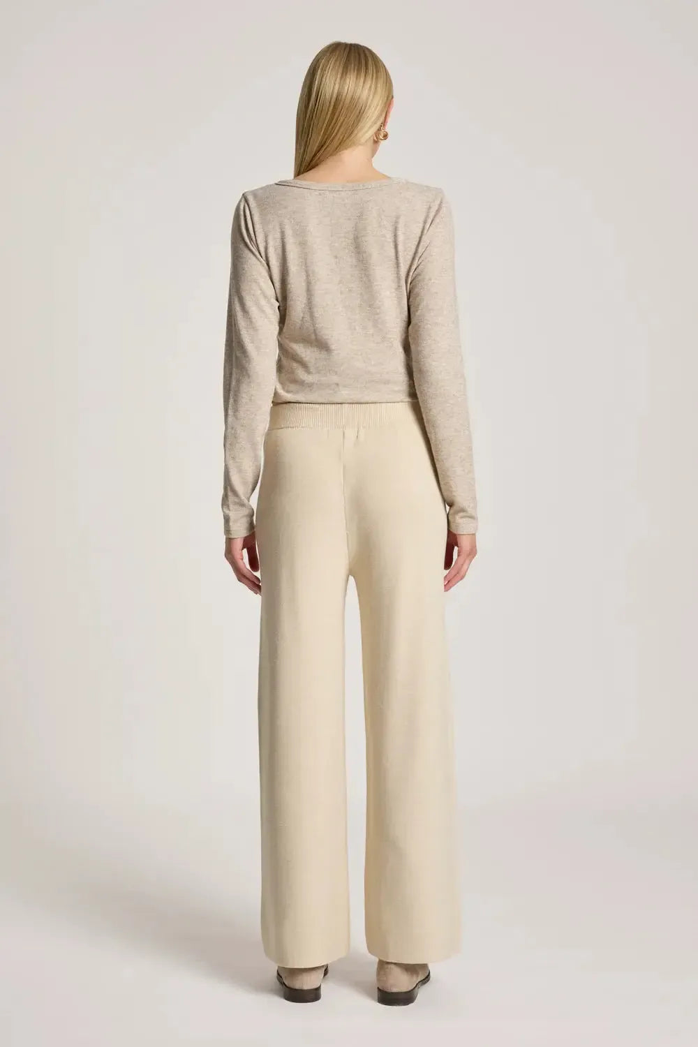 Samira Knit Pant - Bisque-Pants-Eb & Ive-The Bay Room