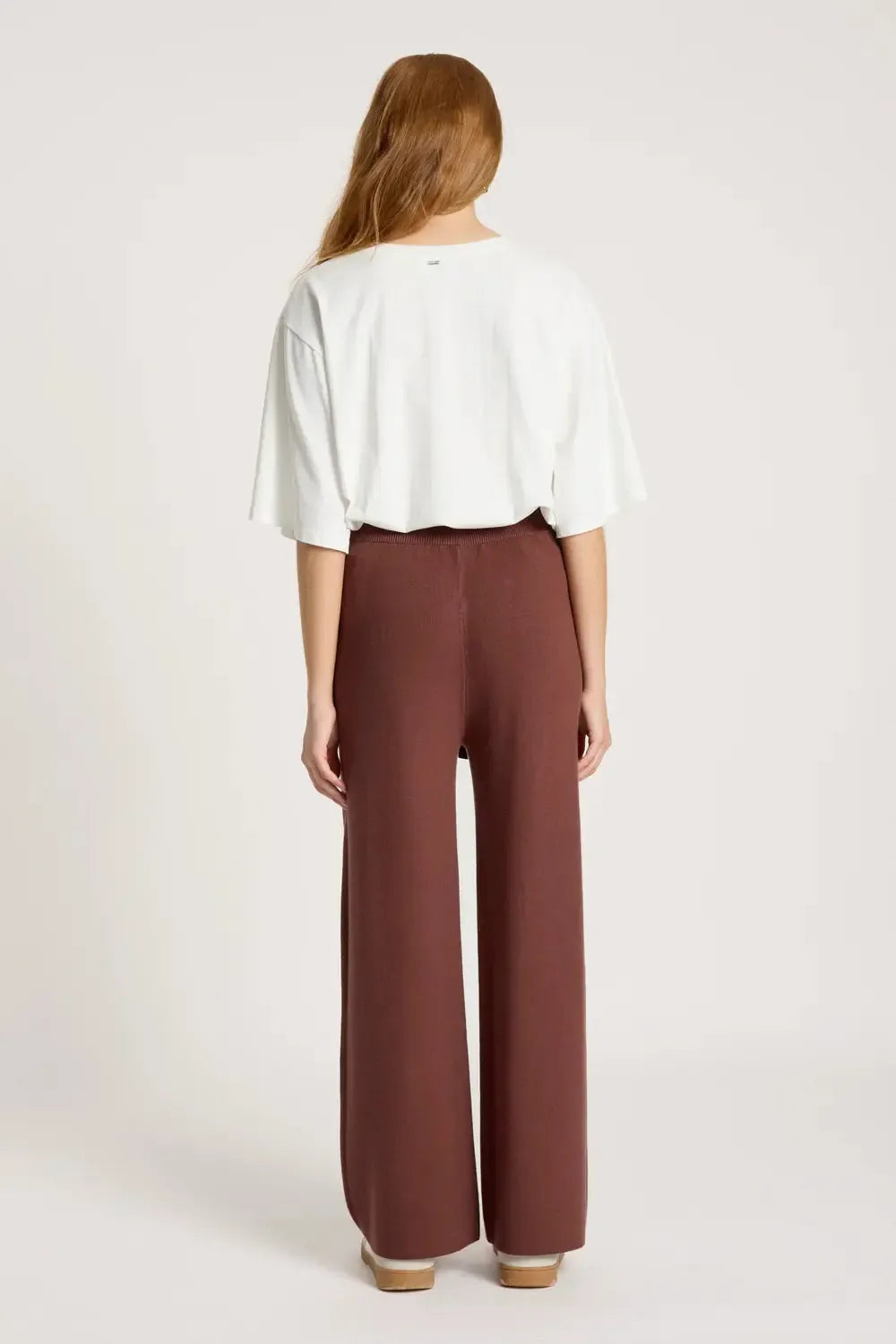 Samira Knit Pant - Mahogany-Pants-Eb & Ive-The Bay Room