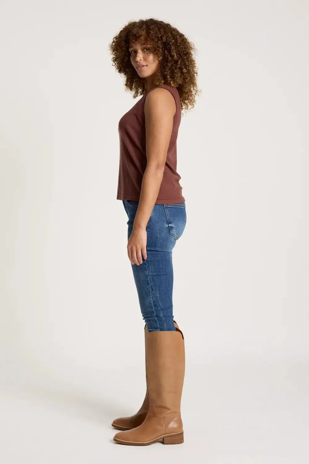 Samira Knit Tank - Mahogany-Tops-Eb & Ive-The Bay Room