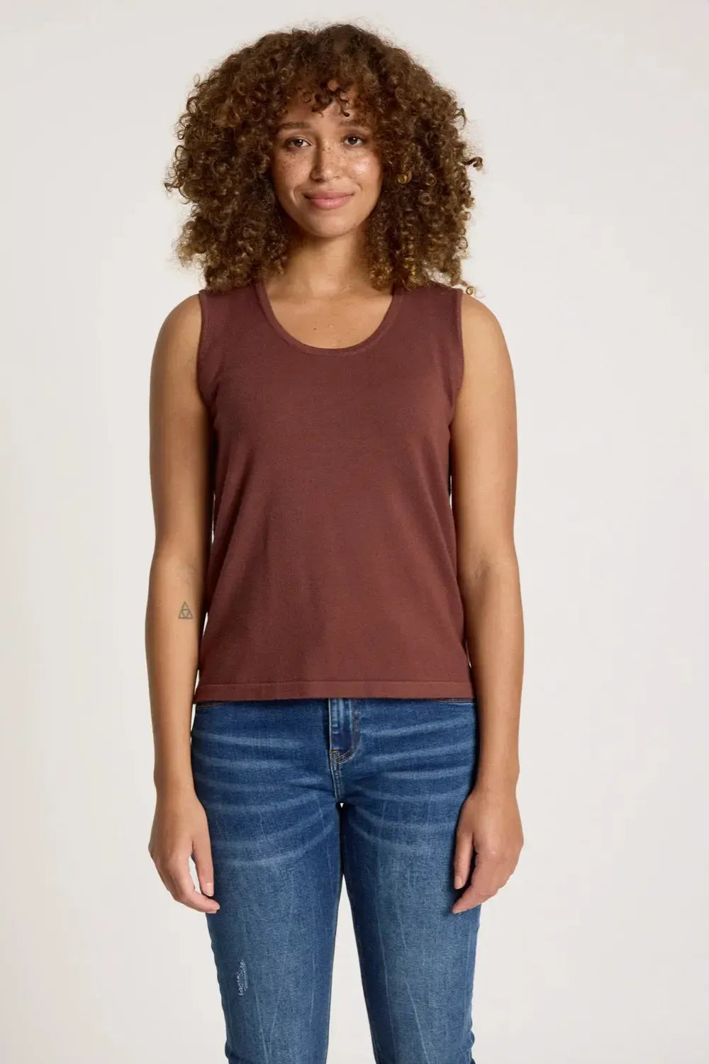 Samira Knit Tank - Mahogany-Tops-Eb & Ive-The Bay Room