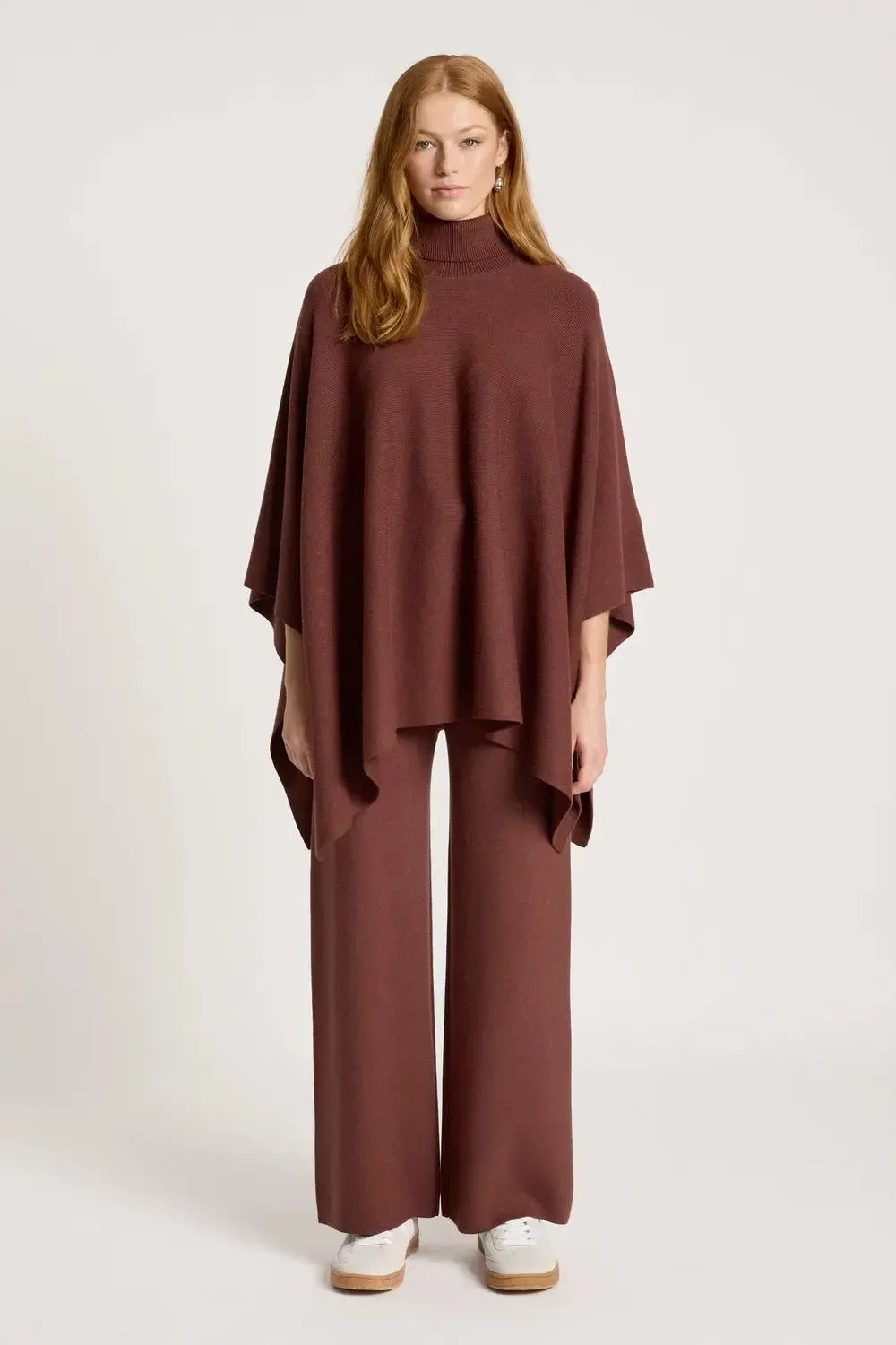 Samira Poncho - Mahogany-Kimonos & Ponchos-Eb & Ive-The Bay Room