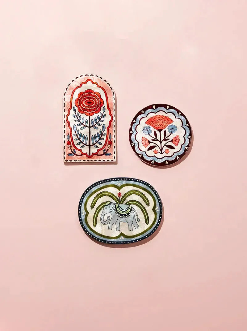 Samira Wall Art Flower Circle-Wall Decor-Jones & Co-The Bay Room