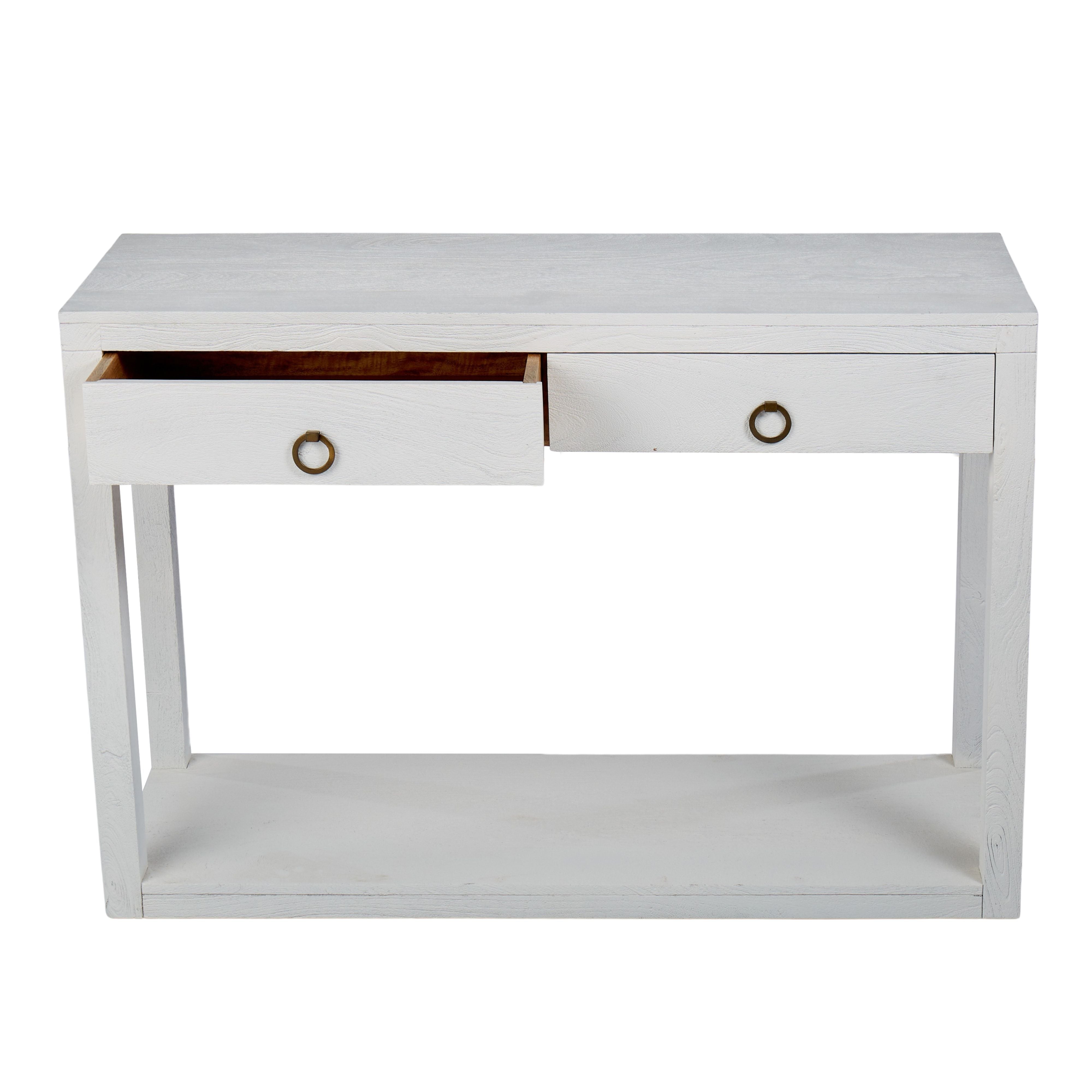Sandblasted Coastal Wood Console Table-Furniture-Amalfi-The Bay Room