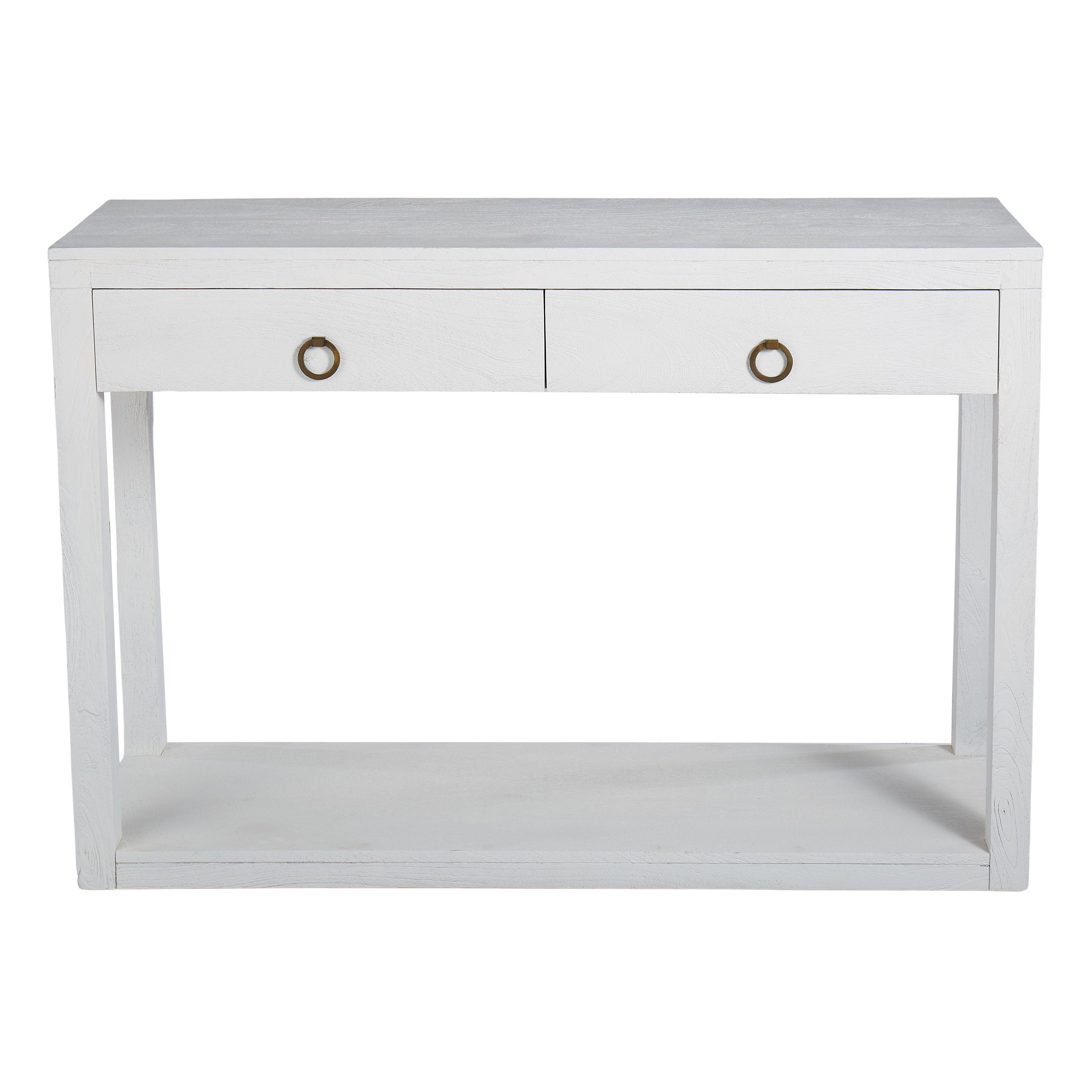 Sandblasted Coastal Wood Console Table-Furniture-Amalfi-The Bay Room