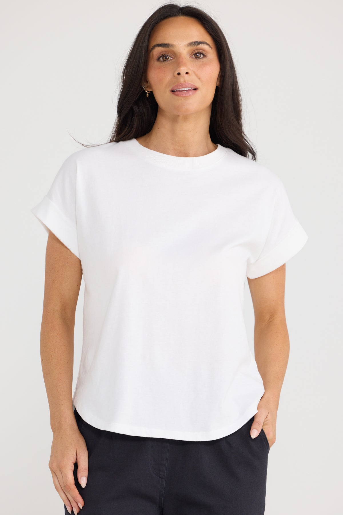 Sandra Tee - White-Tops-Brave & True-The Bay Room