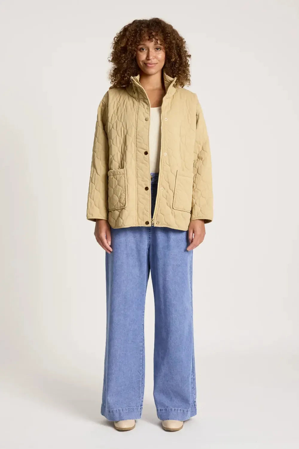 Sansi Quilted Jacket - Dune-Jackets, Coats & Vests-Eb & Ive-The Bay Room