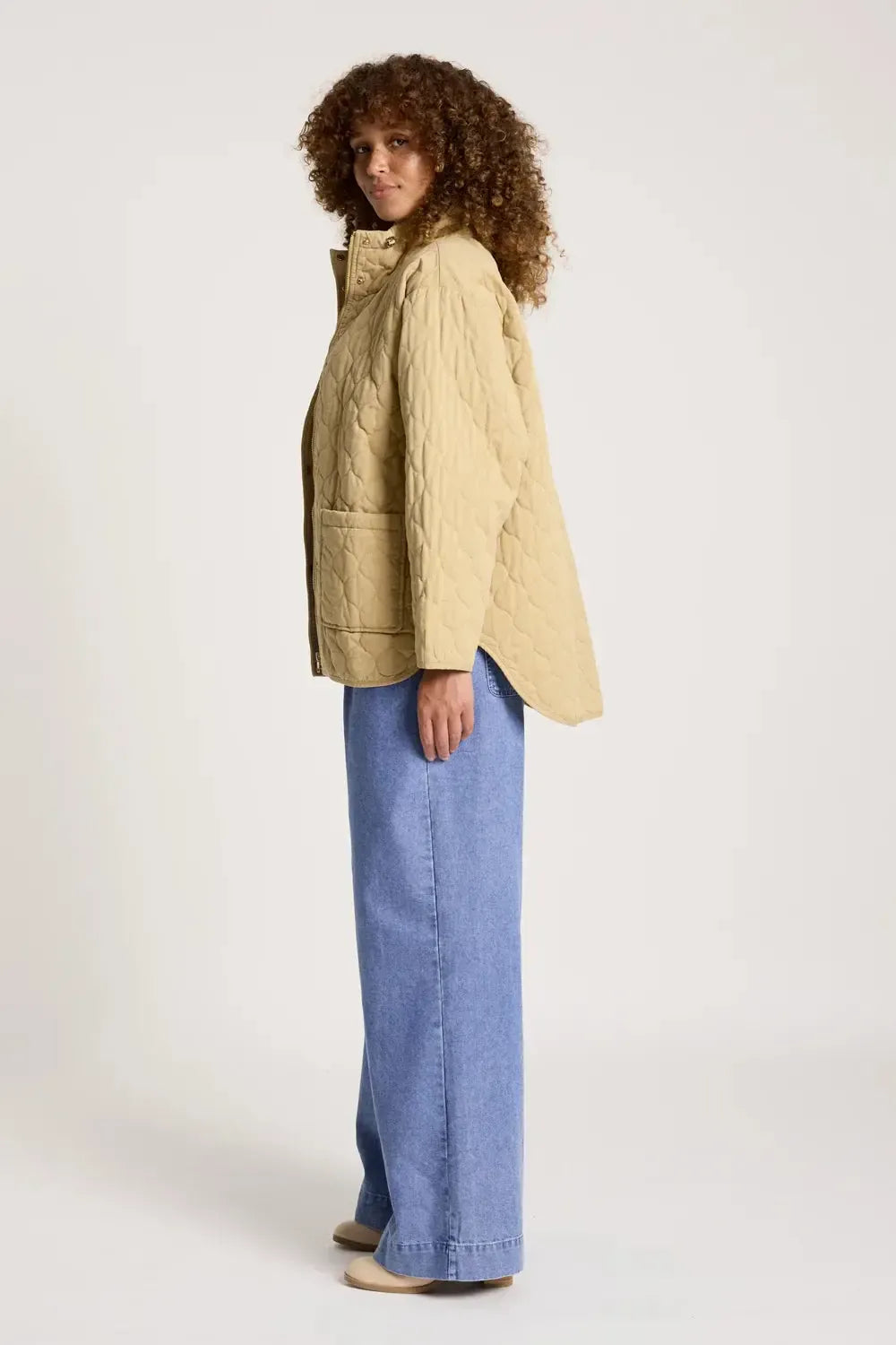 Sansi Quilted Jacket - Dune-Jackets, Coats & Vests-Eb & Ive-The Bay Room