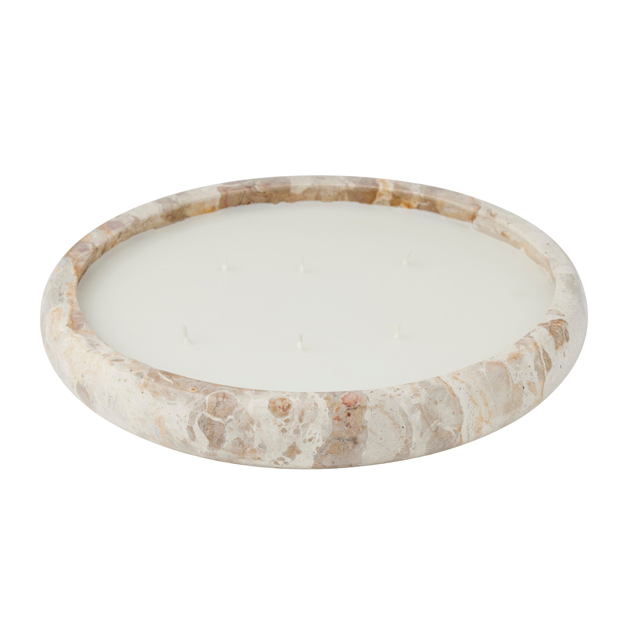 Sarang Marble Candle Bowl 36x6cm Lotus-Candles & Fragrances-Coast To Coast Home-The Bay Room