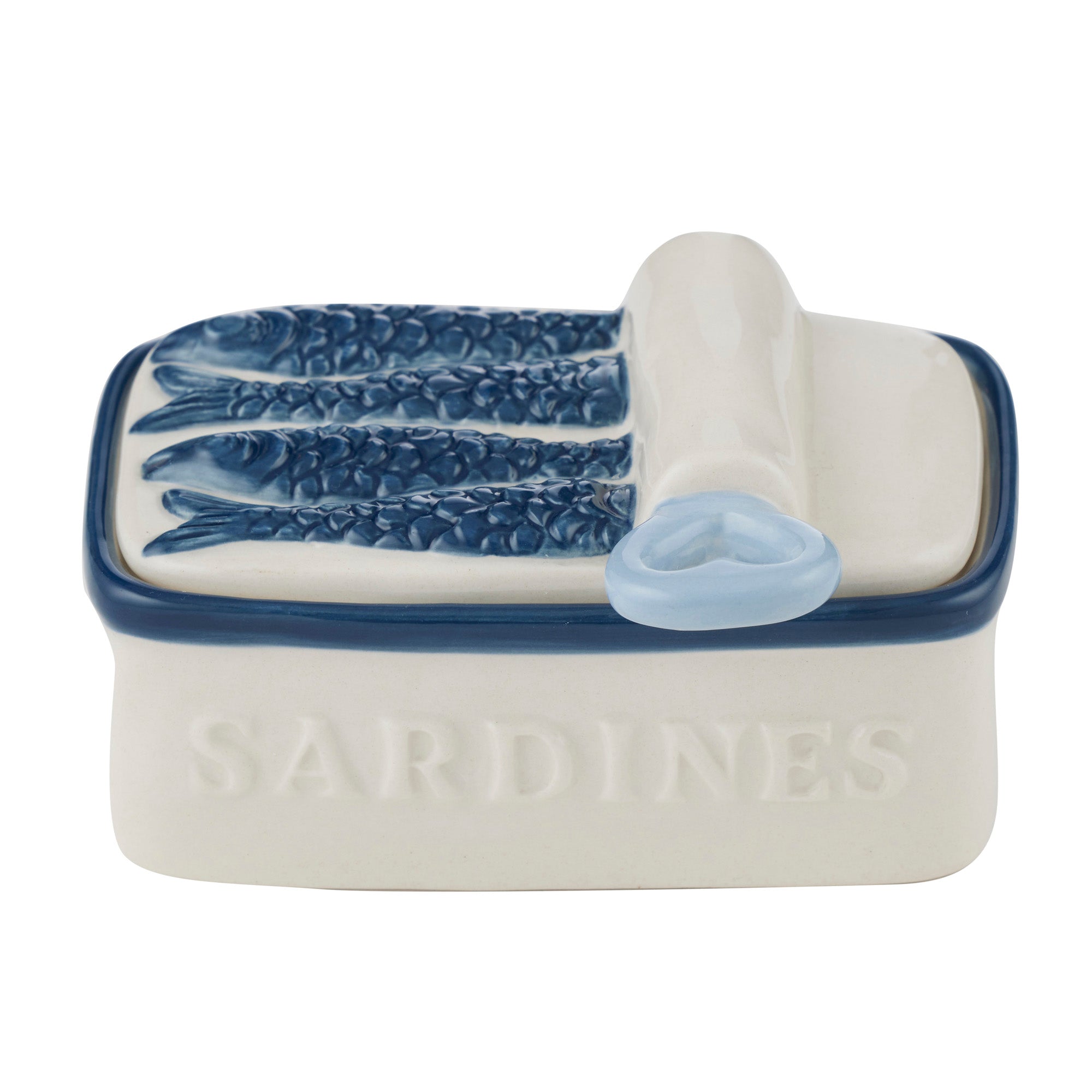 Sardine Ceramic Trinket Box 12x8x4cm-Decor Items-Coast To Coast Home-The Bay Room