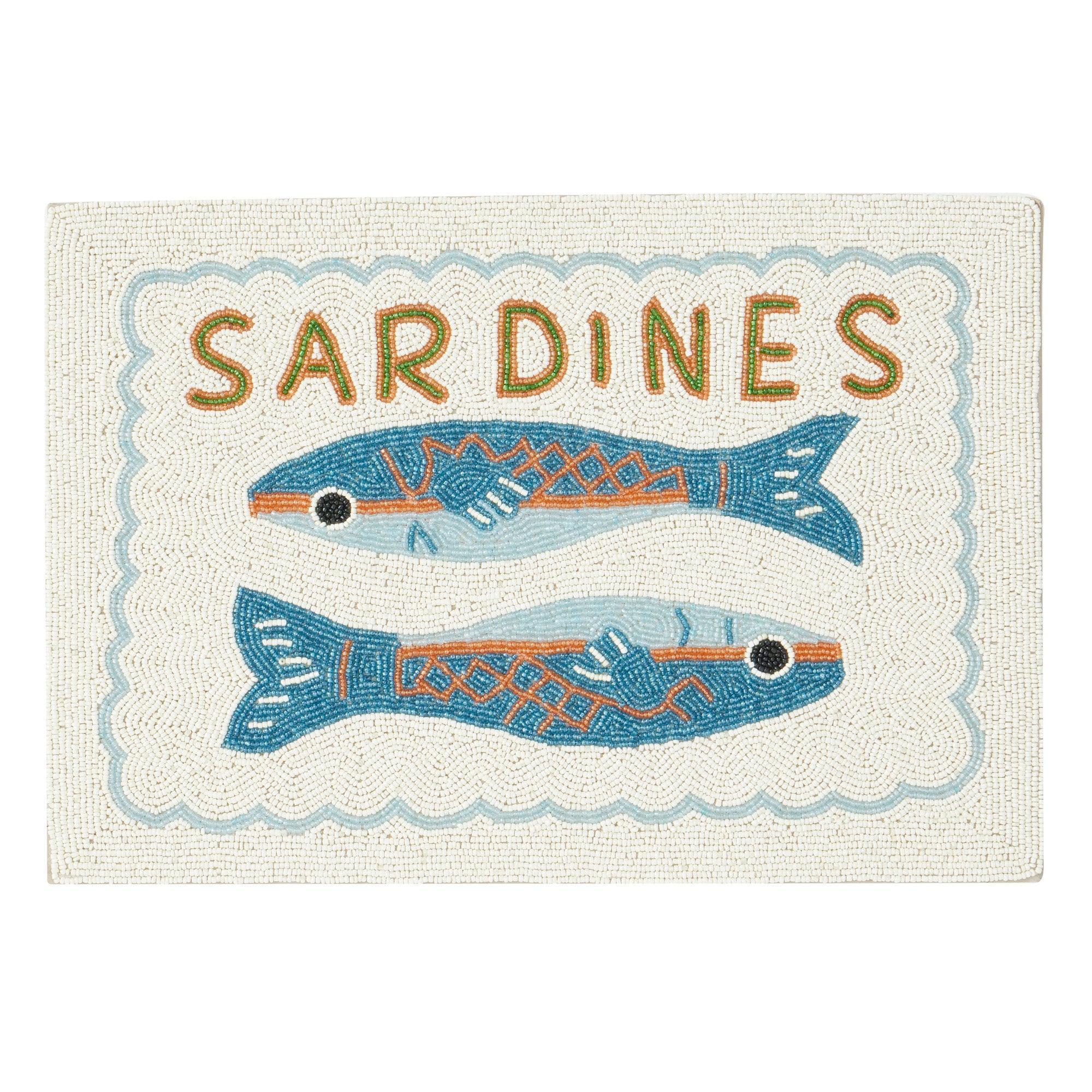 Sardines Beaded Centrepiece 32x46cm-Decor Items-Coast To Coast Home-The Bay Room