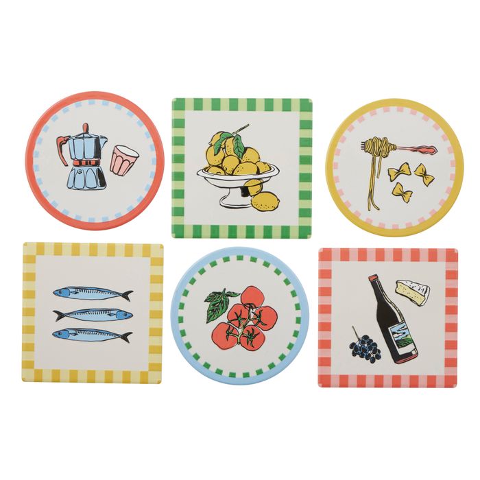 Sardinia Ceramic Coaster 10cm-Dining & Entertaining-Coast To Coast Home-The Bay Room