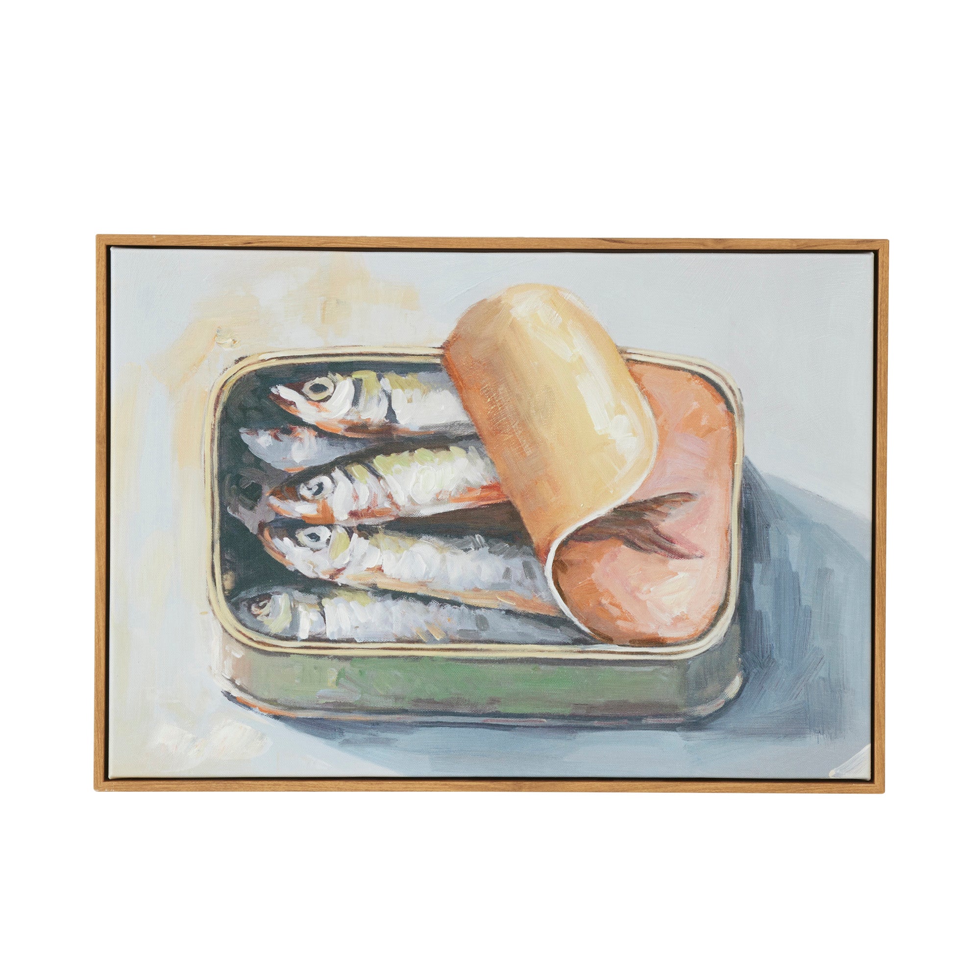 Scatola Teak Frame Oil Painting 50x35cm-Wall Decor-Coast To Coast Home-The Bay Room