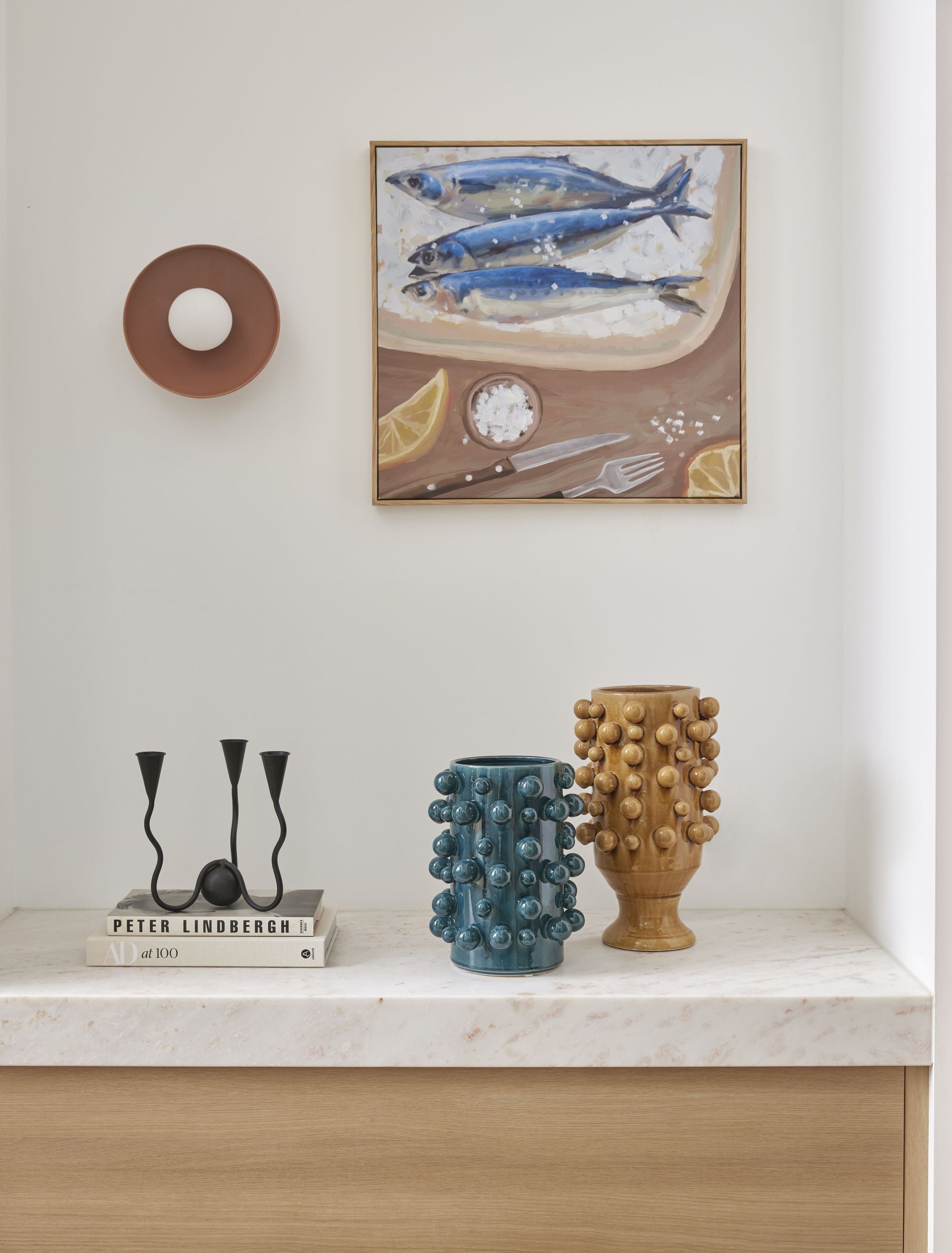 Scorpa Hand Paint Wall Art 60x2.8x60cm-Wall Decor-Amalfi-The Bay Room