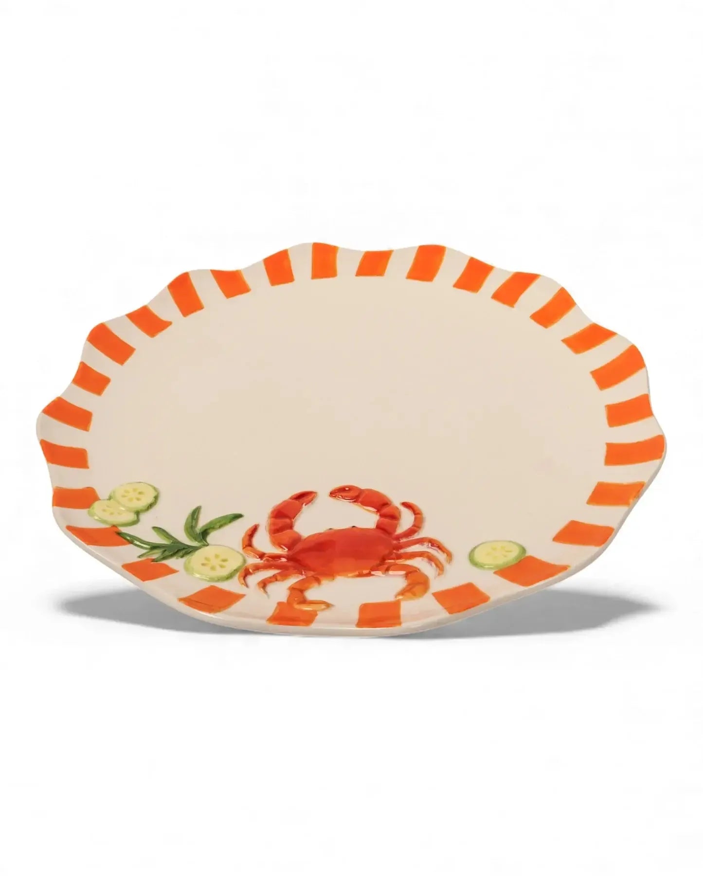 Seaview Stoneware Crab Dinner Plate-Dining & Entertaining-La La Land-The Bay Room