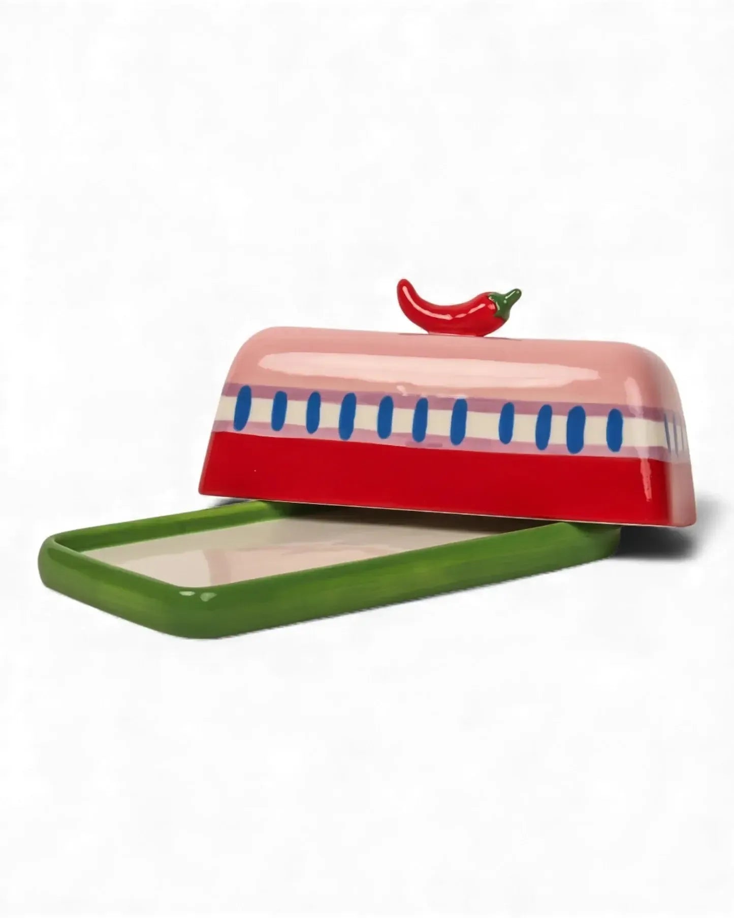 Seaview Stoneware Hot Chilli Butter Dish-Dining & Entertaining-La La Land-The Bay Room