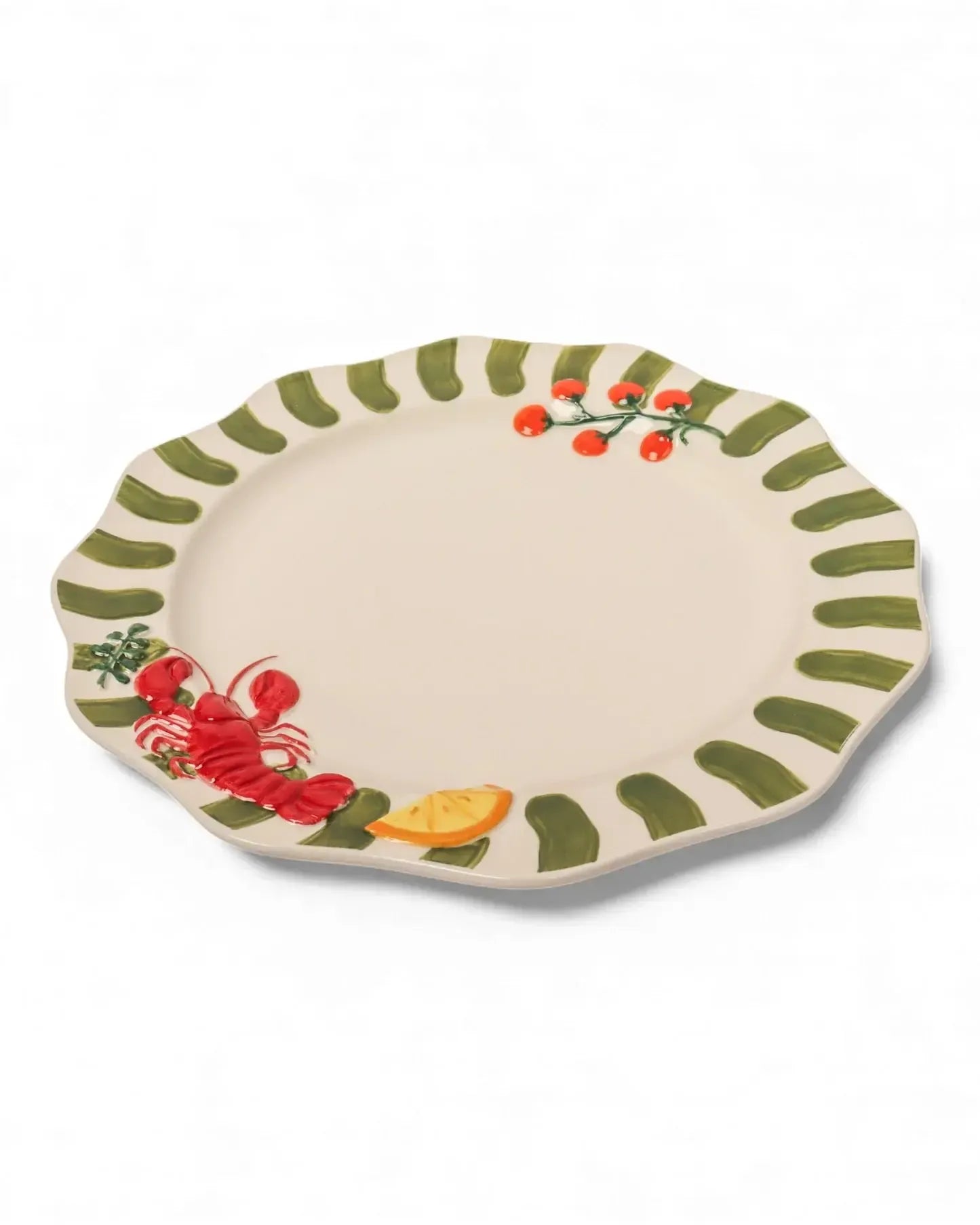 Seaview Stoneware Lobster Dinner Plate-Dining & Entertaining-La La Land-The Bay Room
