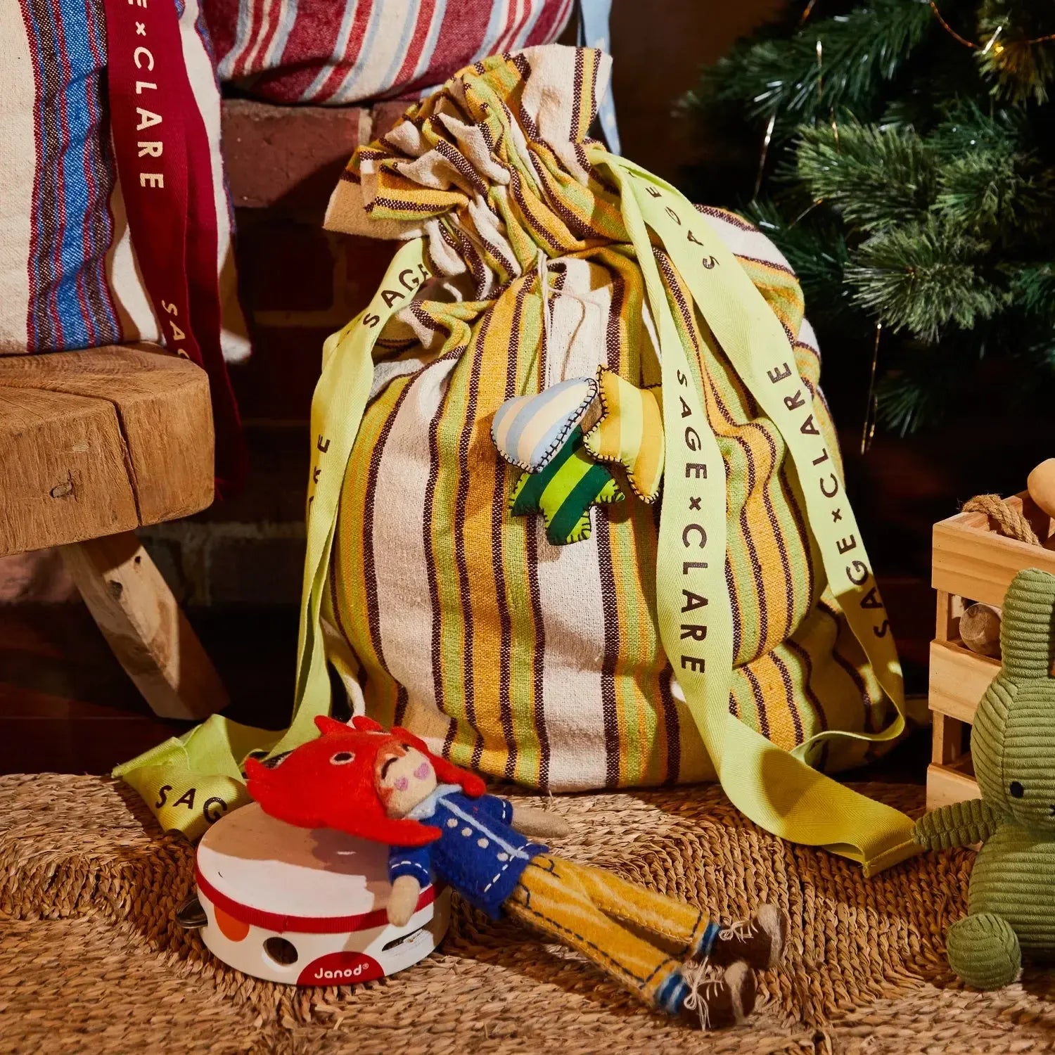 Selene Santa Sack - Dune-Christmas-Sage & Clare-The Bay Room