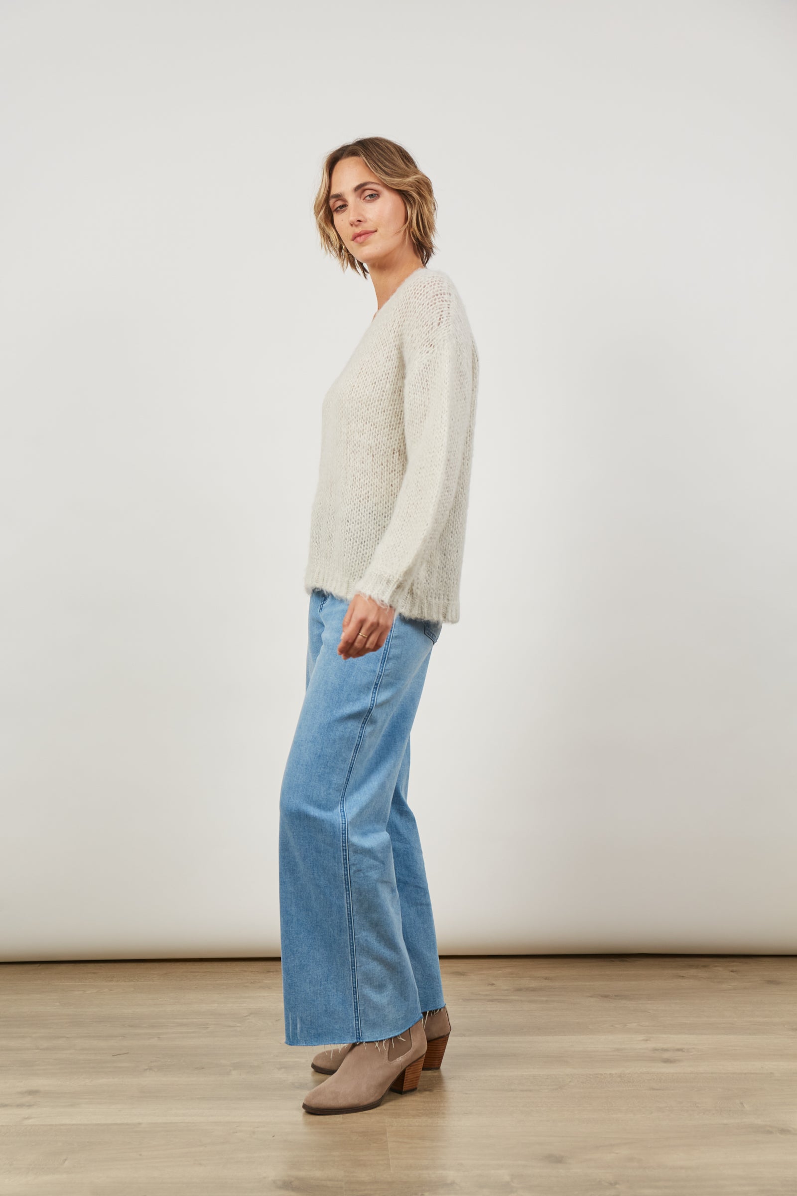 Serene Jumper - Cement-Knitwear & Jumpers-Isle Of Mine-The Bay Room