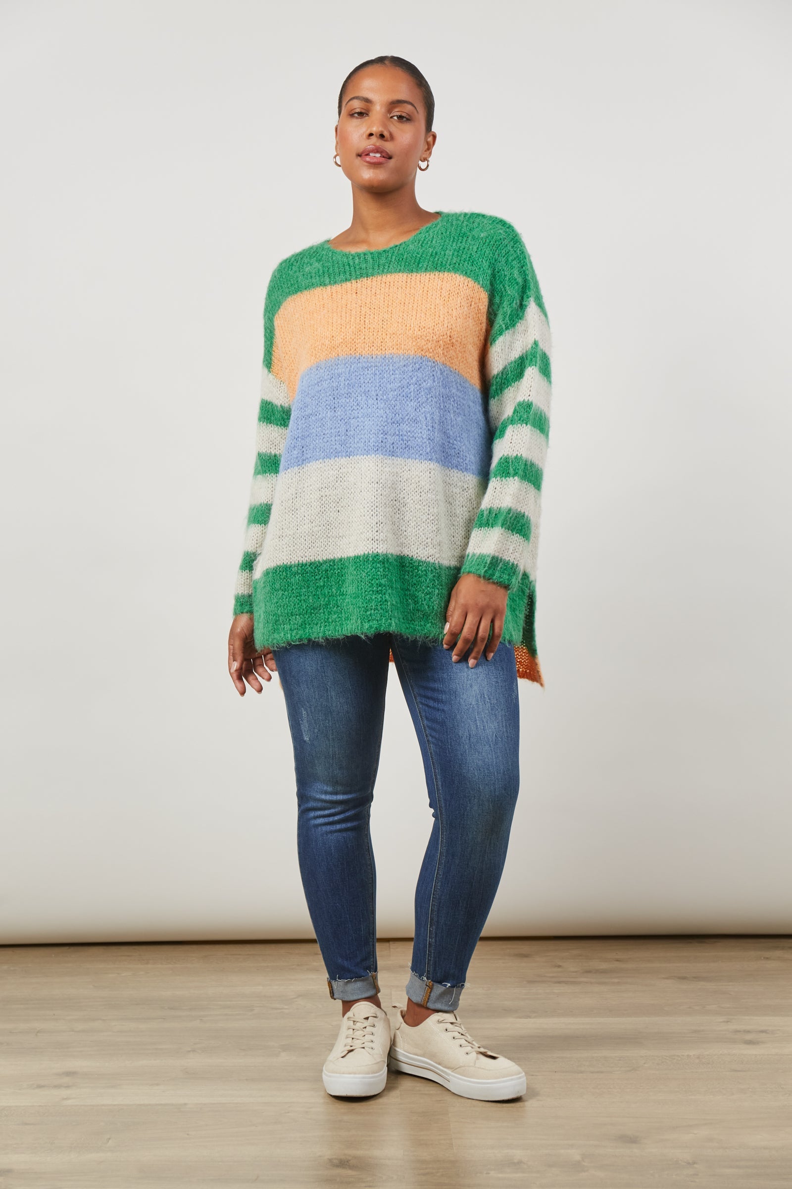 Serene Stripe Jumper - Meadow Stripe-Knitwear & Jumpers-Isle Of Mine-Onesize-The Bay Room