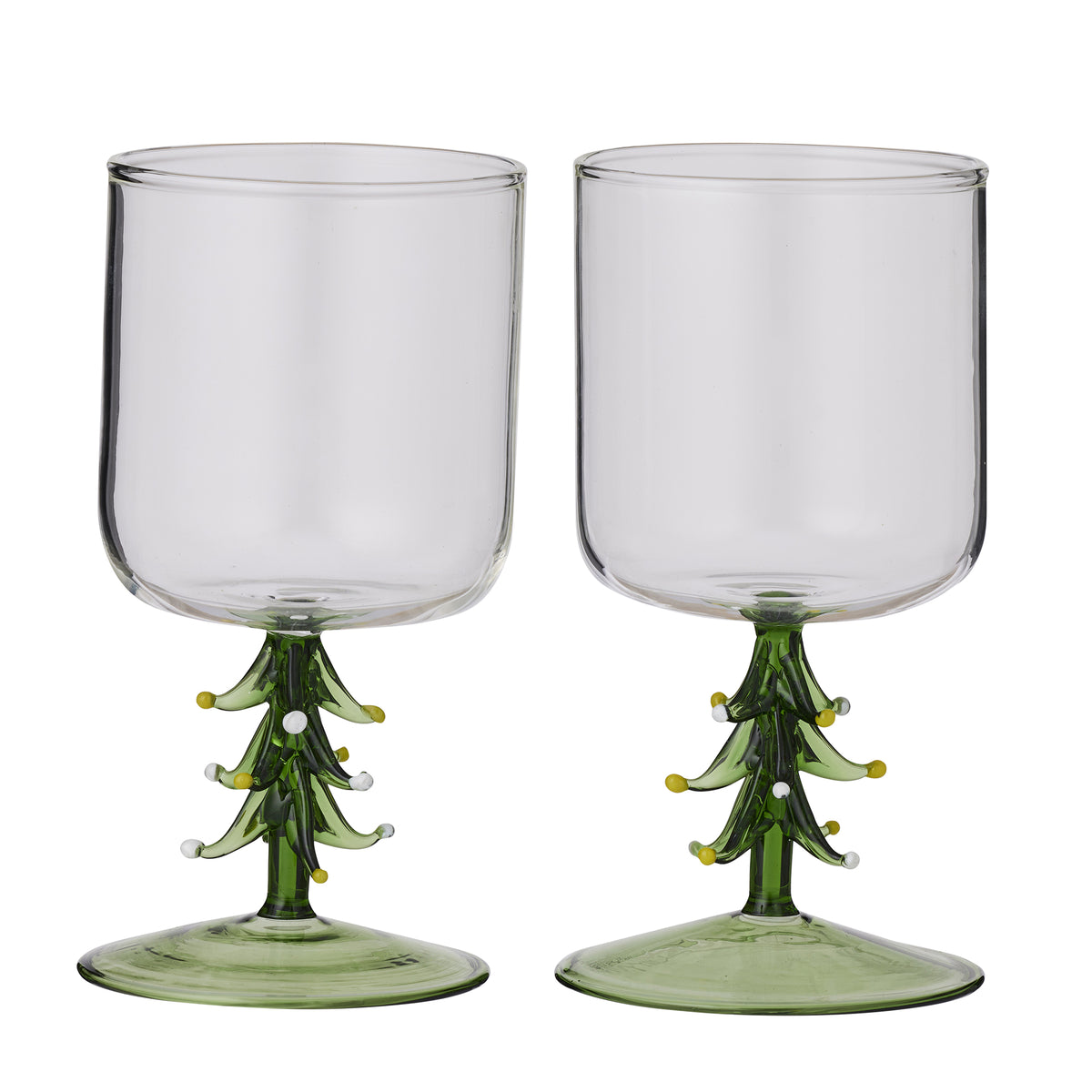 Set/2 Chirstmas Tree Wine Glass 8x16cm Green-Christmas-Coast To Coast Home-The Bay Room