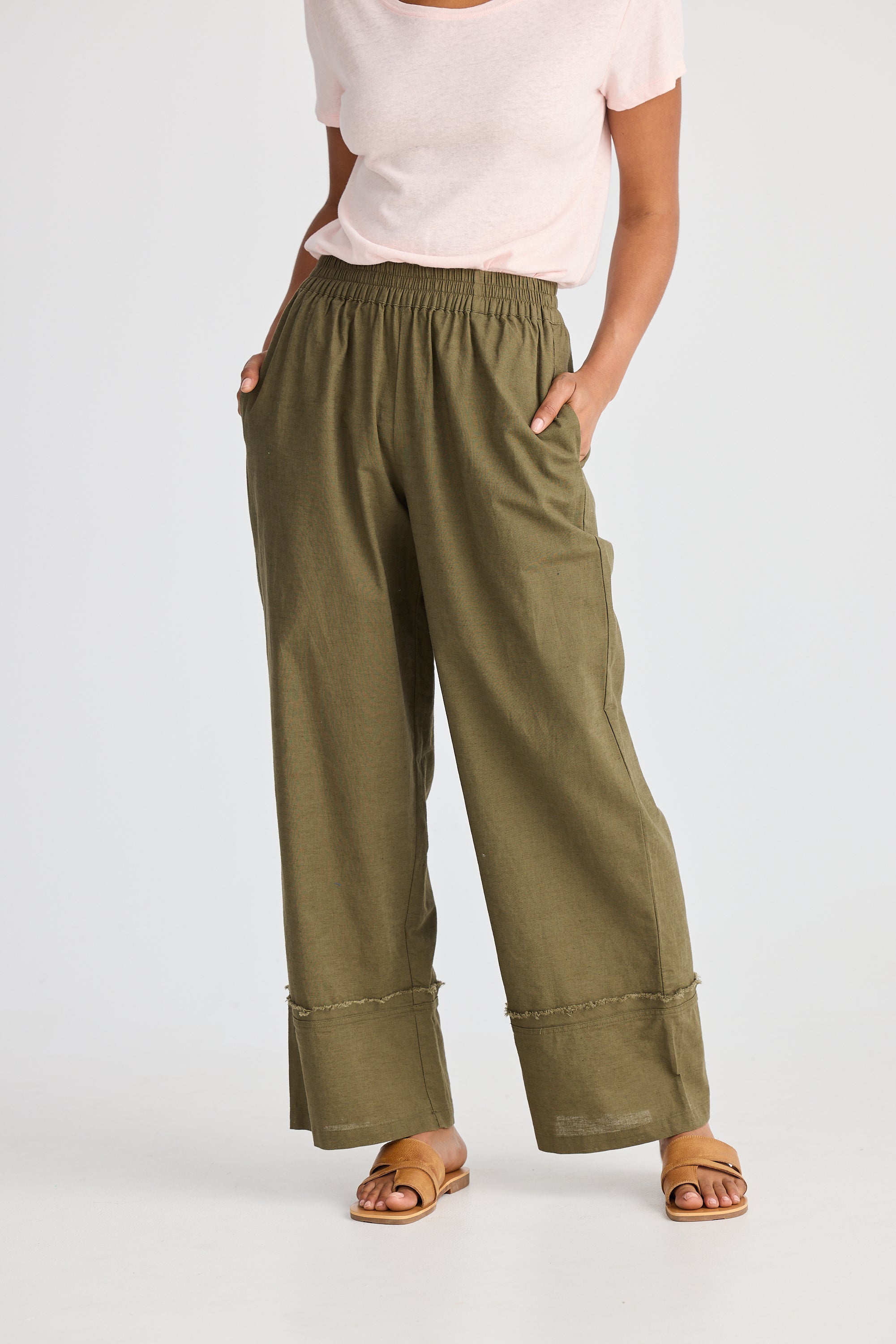 Sienna Pant - Khaki-Pants-The Shanty Corporation-The Bay Room