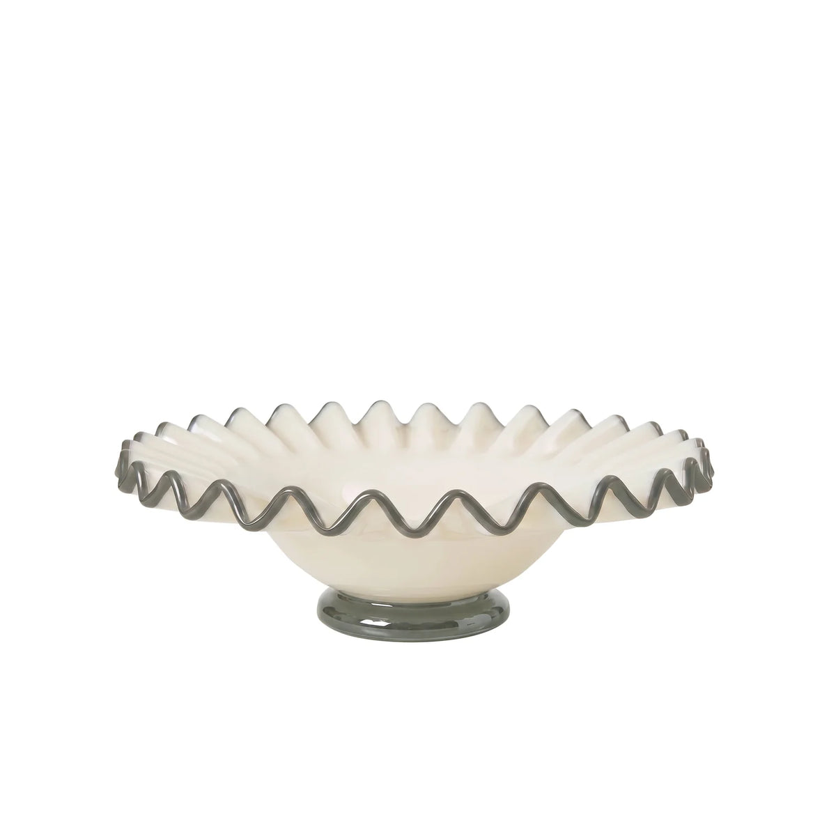Sigrid Frill Dish Footed Medium 28x28x9cm-Decor Items-Amalfi-The Bay Room