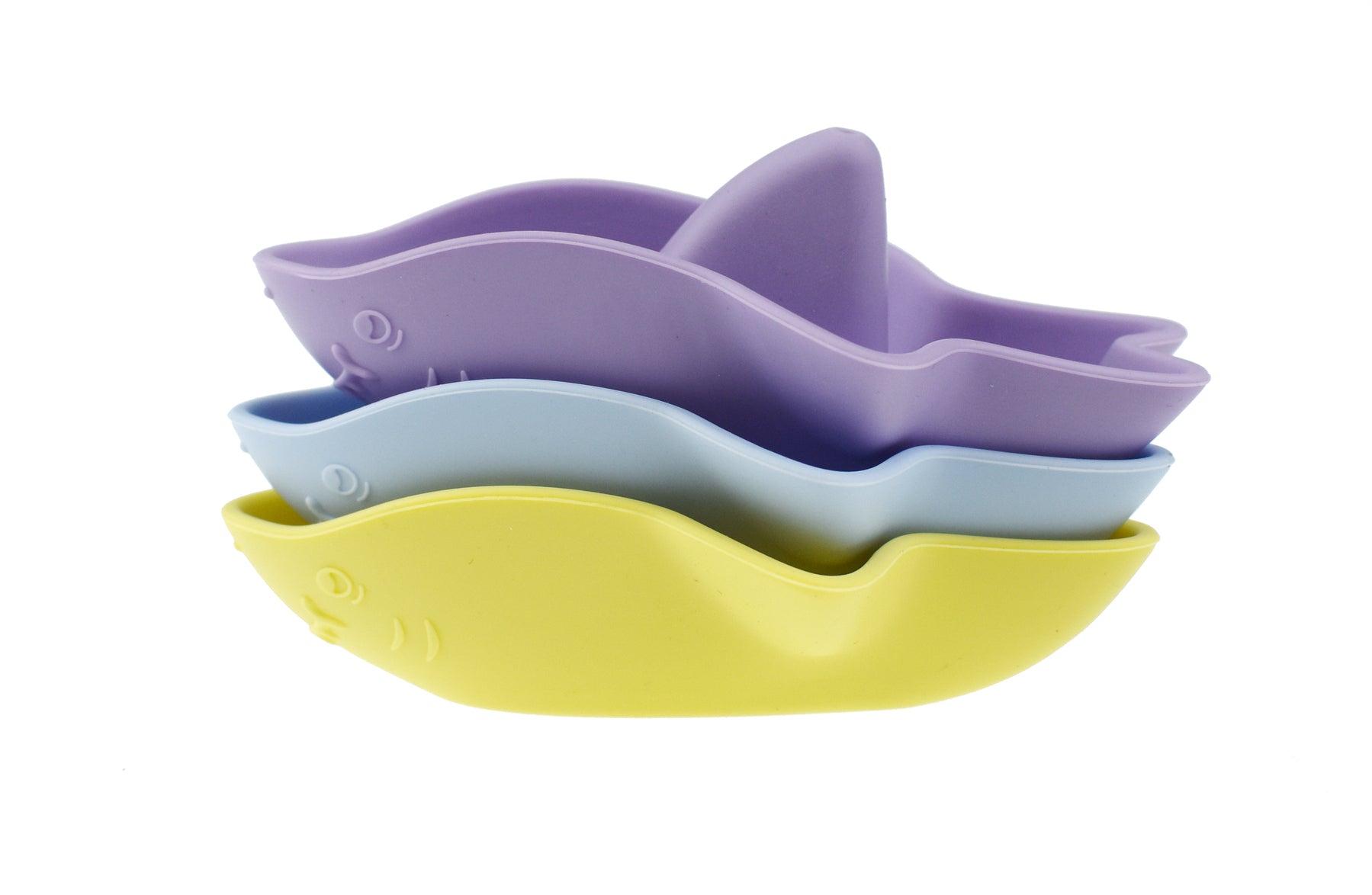 Silicone Bath Sharks 3pcs-Toys-Eleganter-The Bay Room