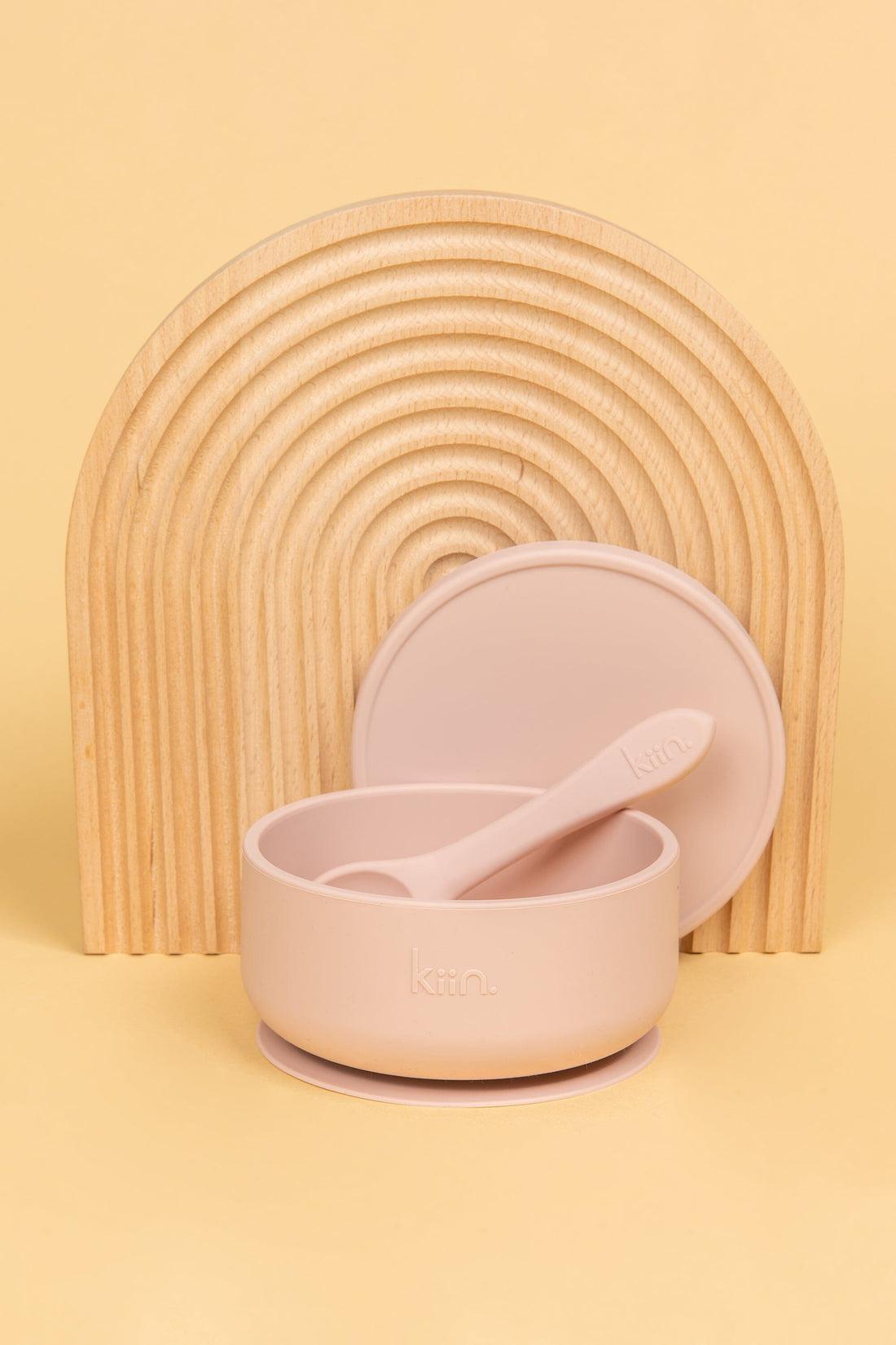 Silicone Suction Bowl With Lid & Spoon Set-Nursery & Nurture-Kiin-The Bay Room