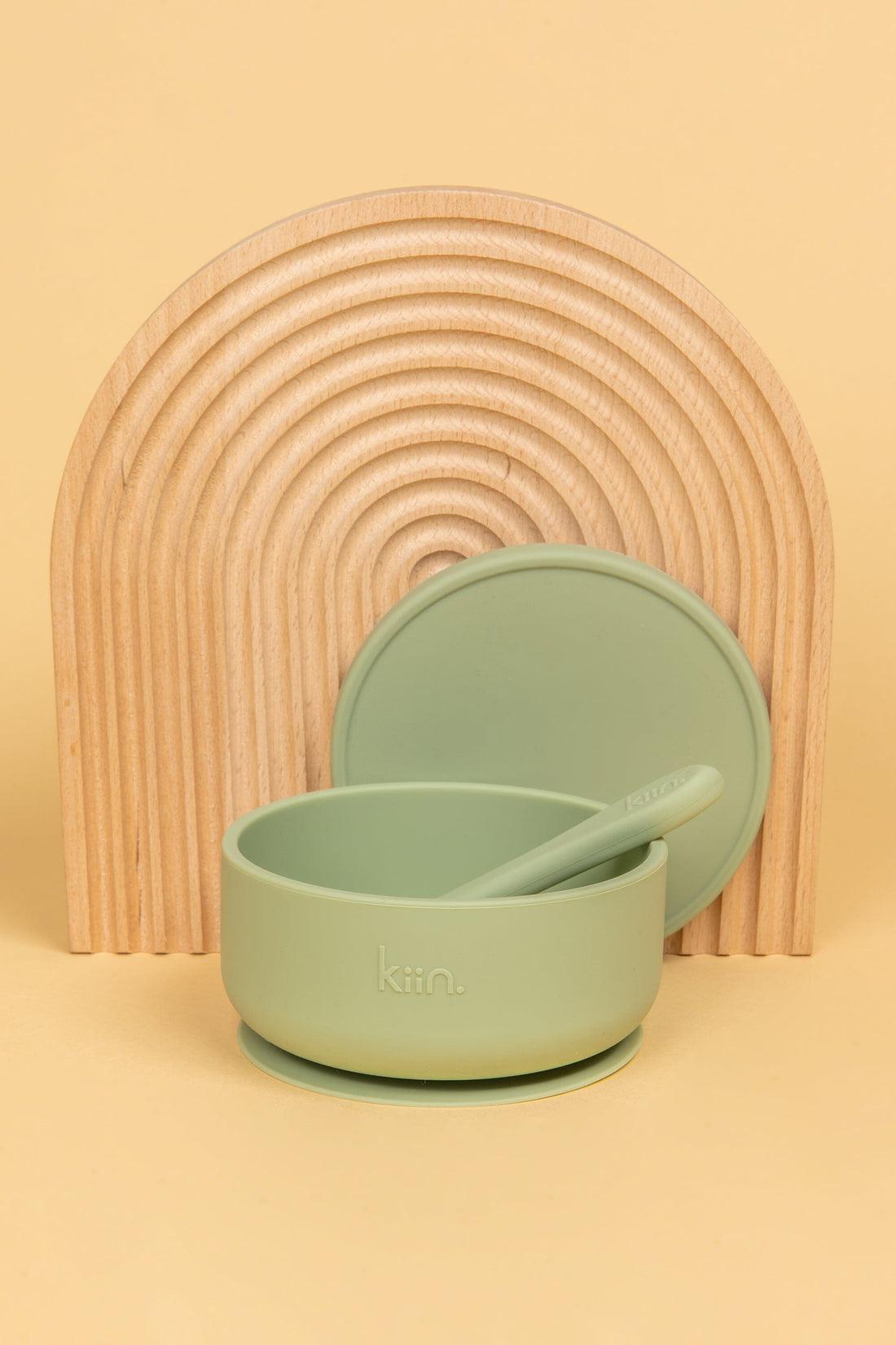 Silicone Suction Bowl With Lid & Spoon Set-Nursery & Nurture-Kiin-The Bay Room