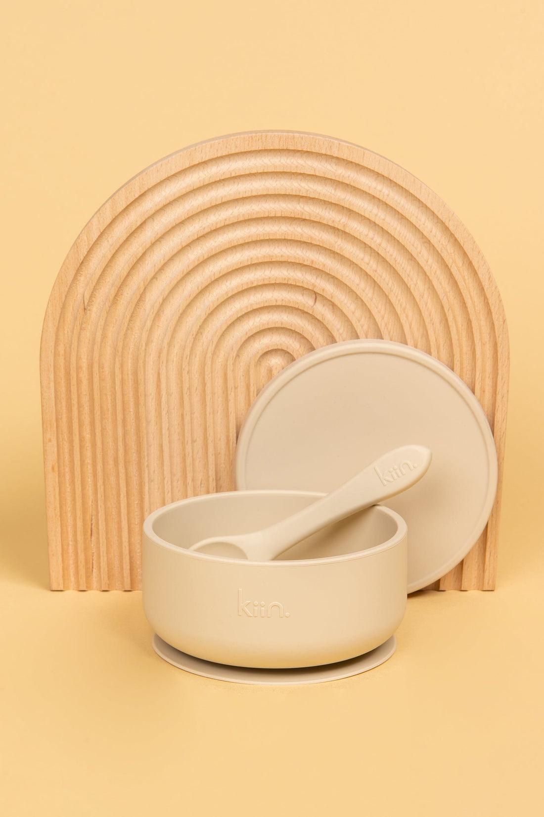 Silicone Suction Bowl With Lid & Spoon Set-Nursery & Nurture-Kiin-The Bay Room
