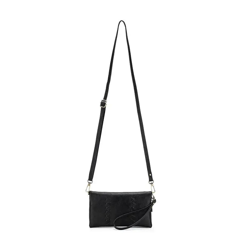 Sky Black Crossbody Wallet-Bags & Clutches-Black Caviar Designs-The Bay Room