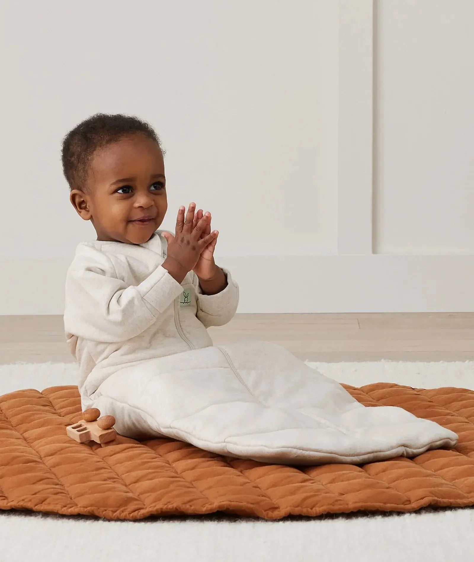 Sleeping Bag Sleeved Oatmeal Marle-Nursery & Nurture-ergoPouch-The Bay Room