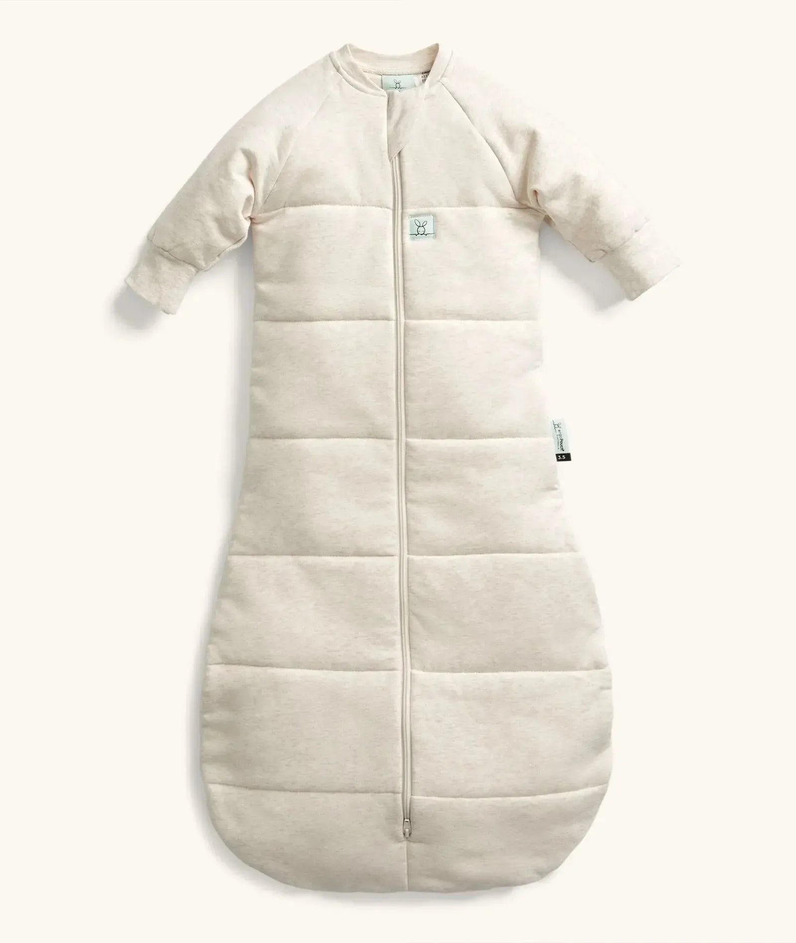 Sleeping Bag Sleeved Oatmeal Marle-Nursery & Nurture-ergoPouch-The Bay Room