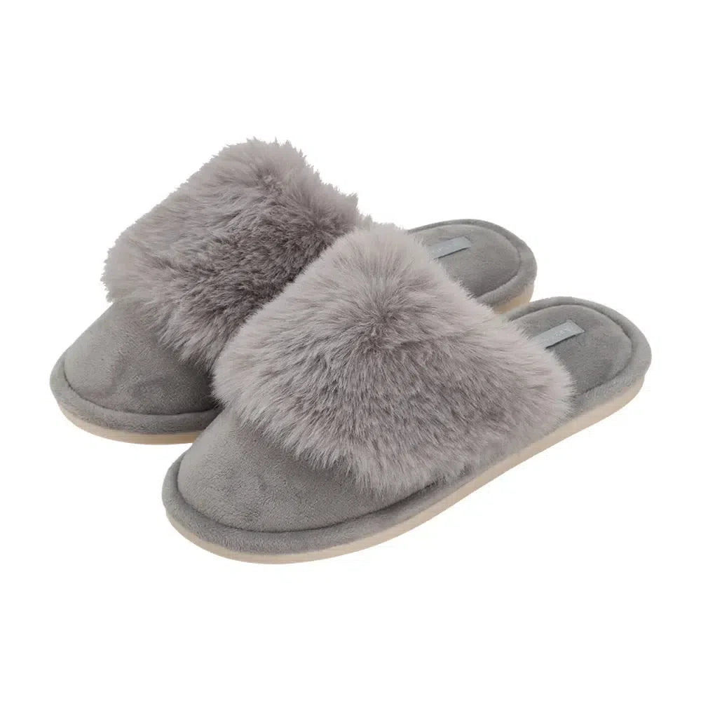 Slipper Cosy Luxe - Grey-Sleepwear & Robes-Annabel Trends-The Bay Room