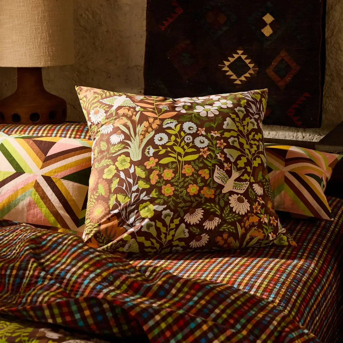 Sloane Cotton Euro Pillowcase Set - Umber-Soft Furnishings-Sage & Clare-The Bay Room