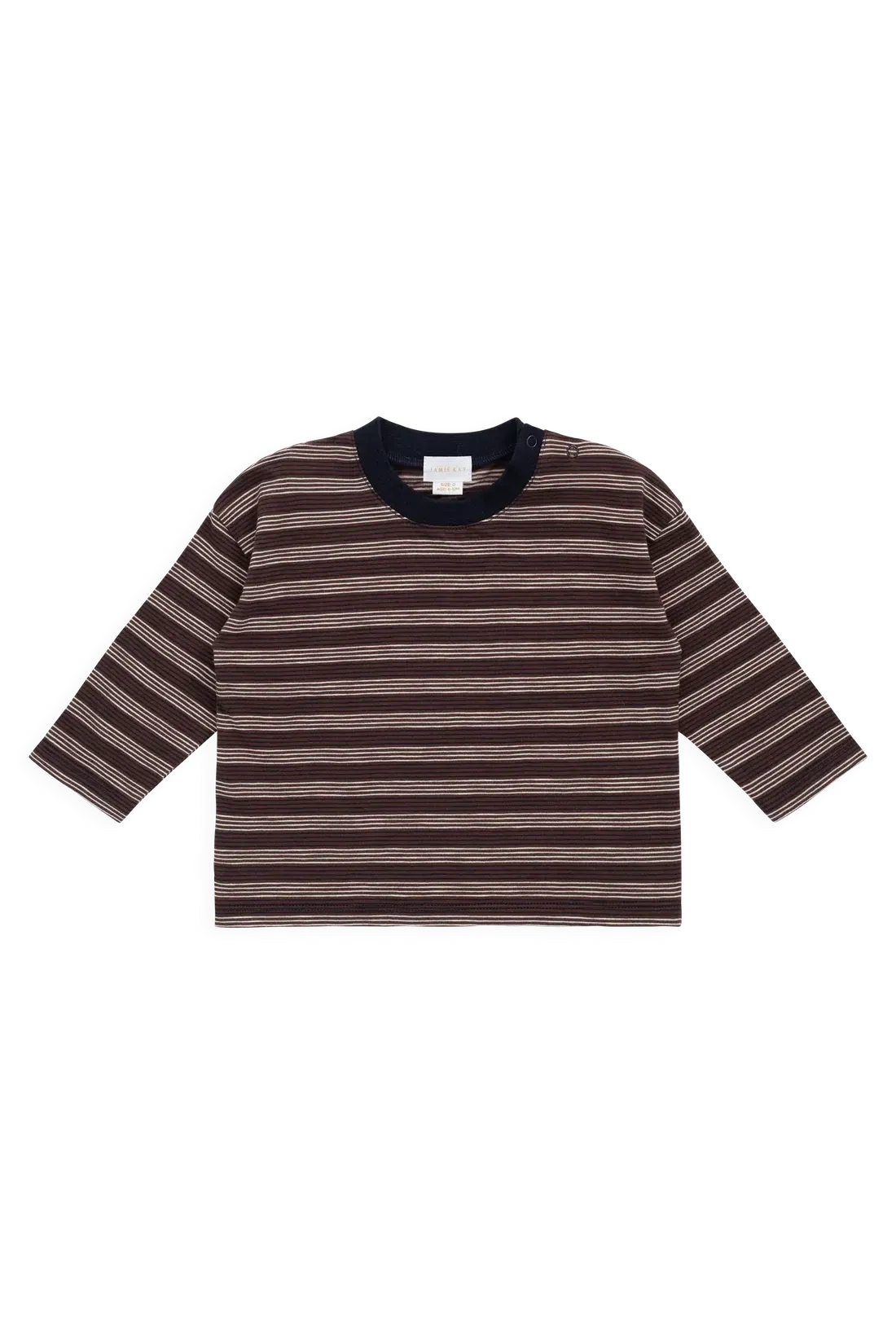 Slub Cotton Iver Long Sleeve Tee - Regal Stripe-Clothing & Accessories-Jamie Kay-The Bay Room