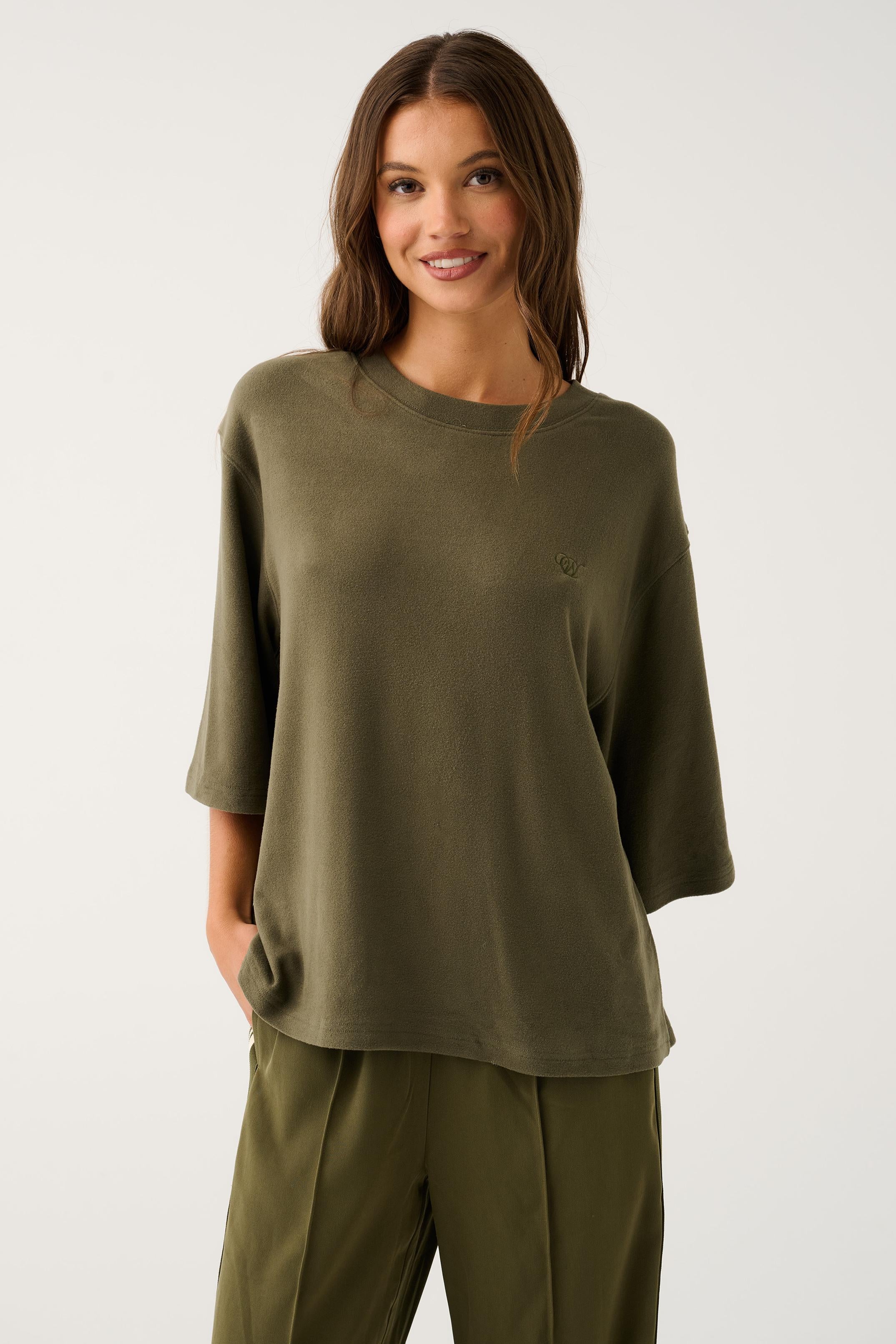 Solana Tee - Khaki-Tops-Cartel & Willow-The Bay Room