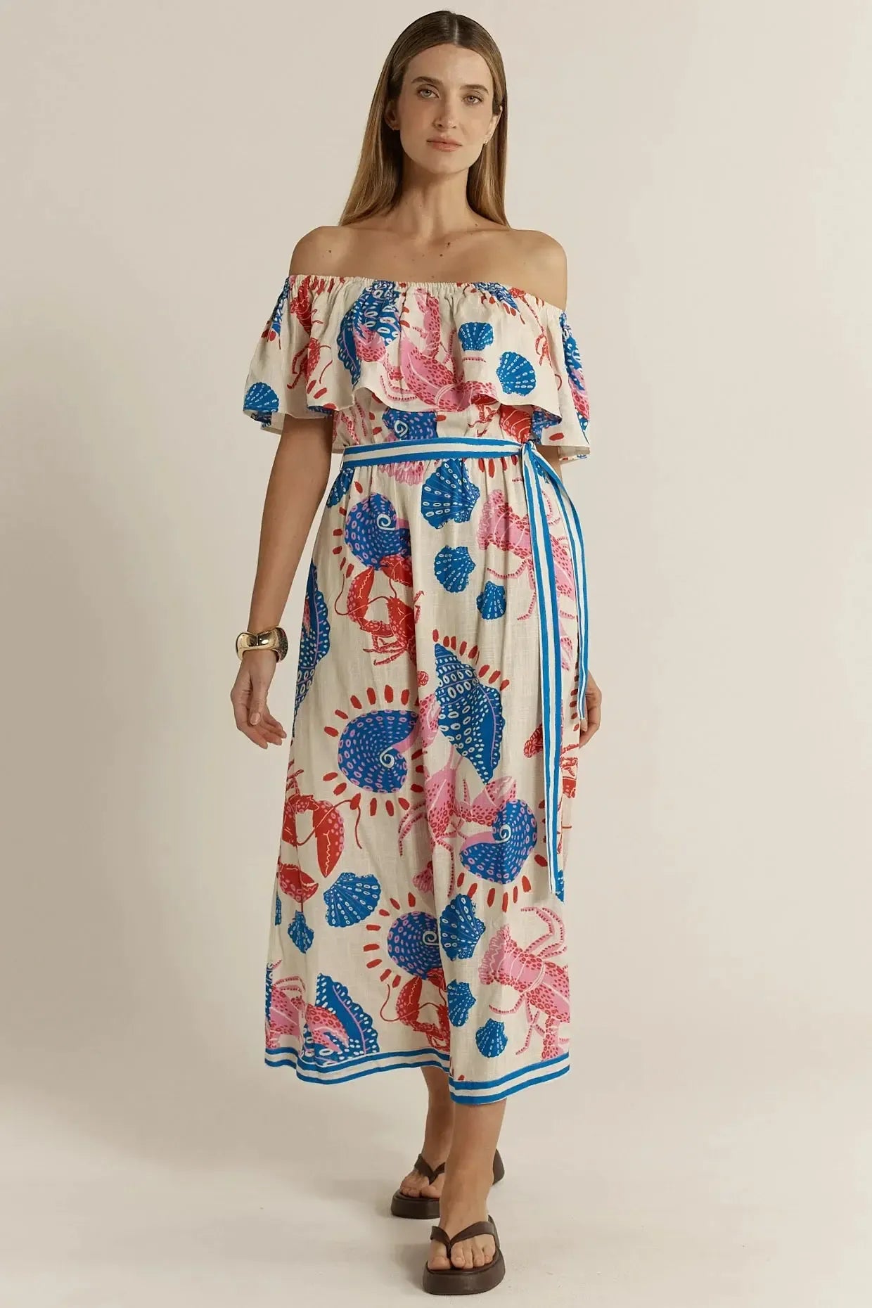 Soleil Dress - Lobster-Dresses-Fate + Becker-The Bay Room