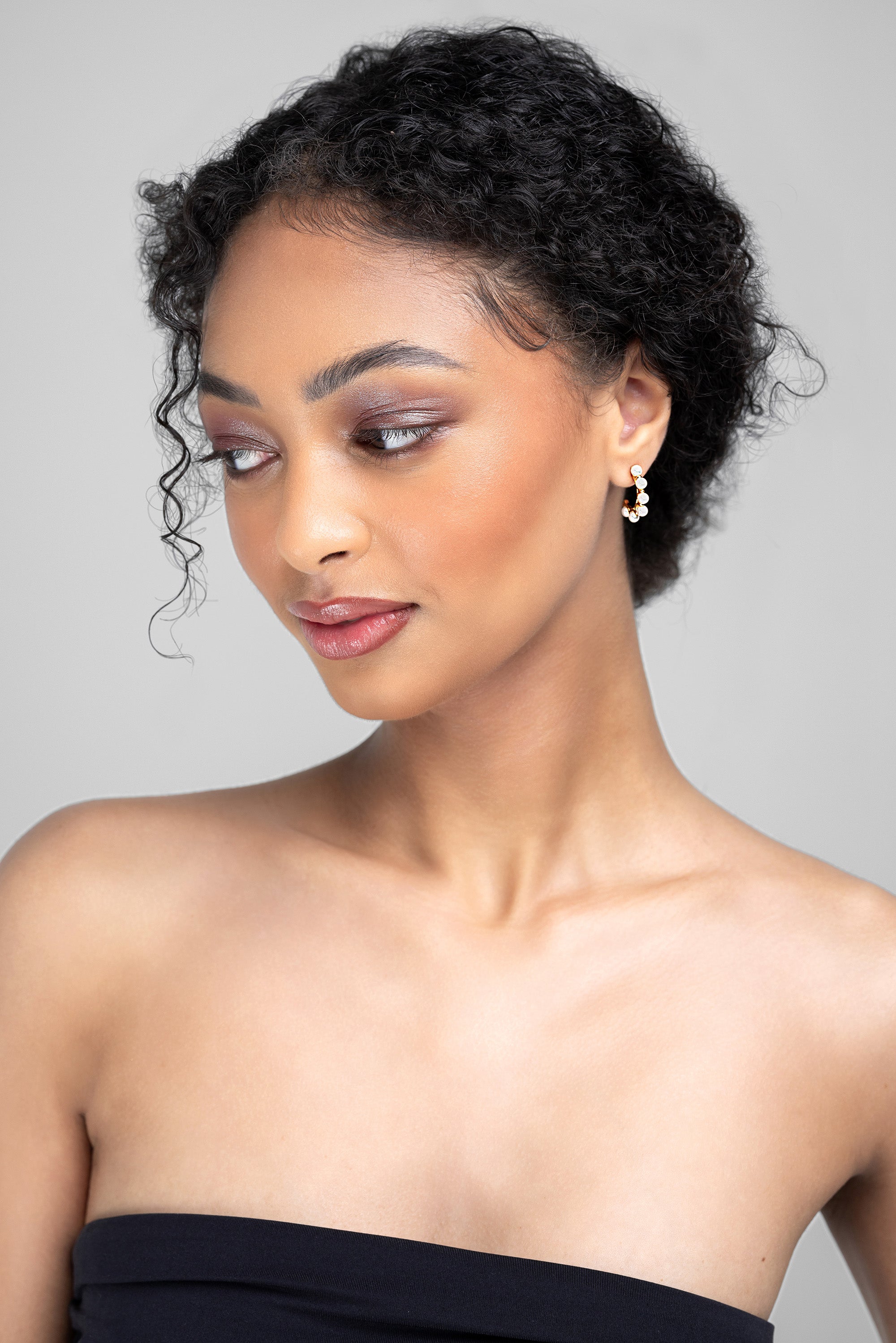 Soleil Gold Pearl Earring-Jewellery-Liberte-The Bay Room