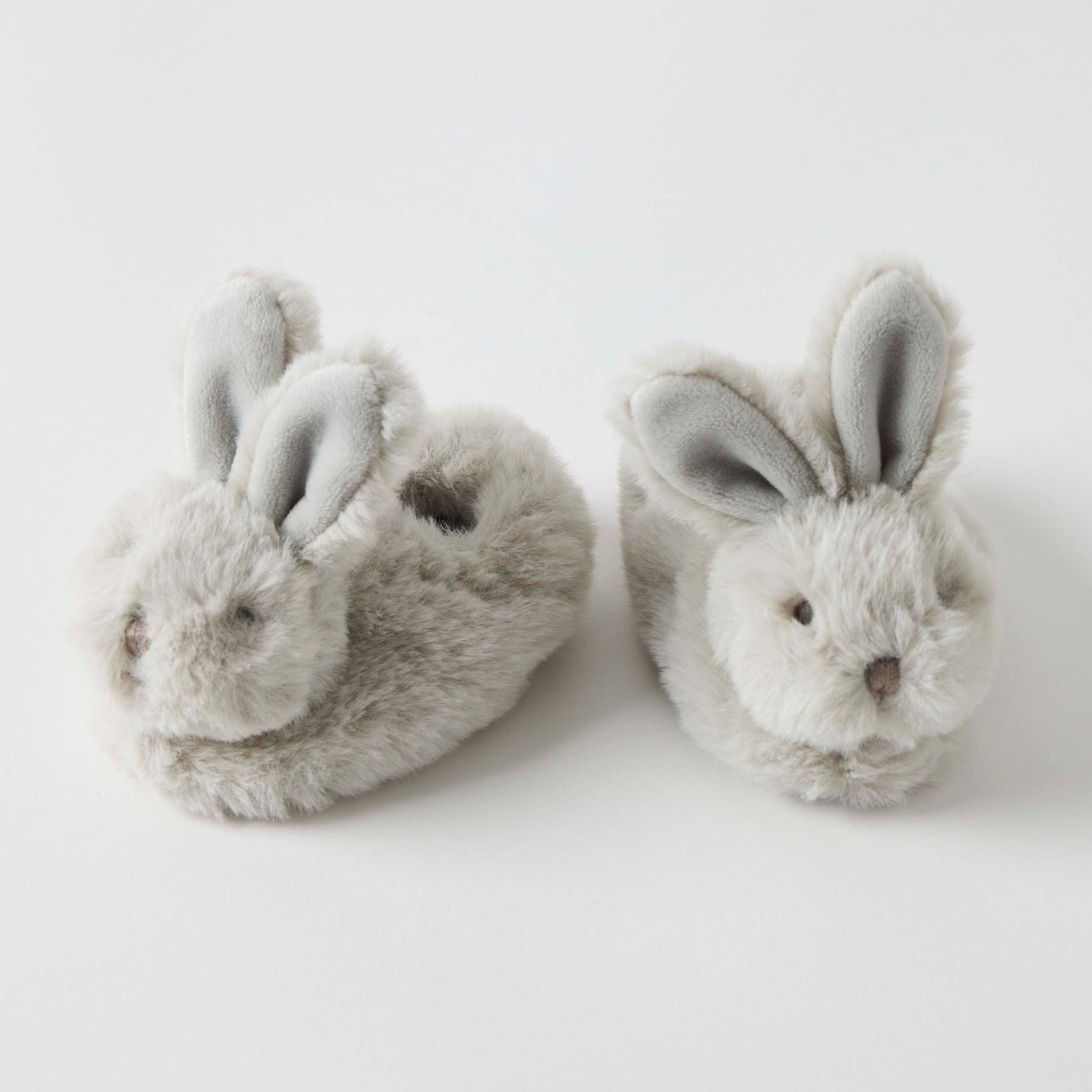 Some Bunny Loves You Grey Booties-Shoes & Socks-Pilbeam Living-The Bay Room