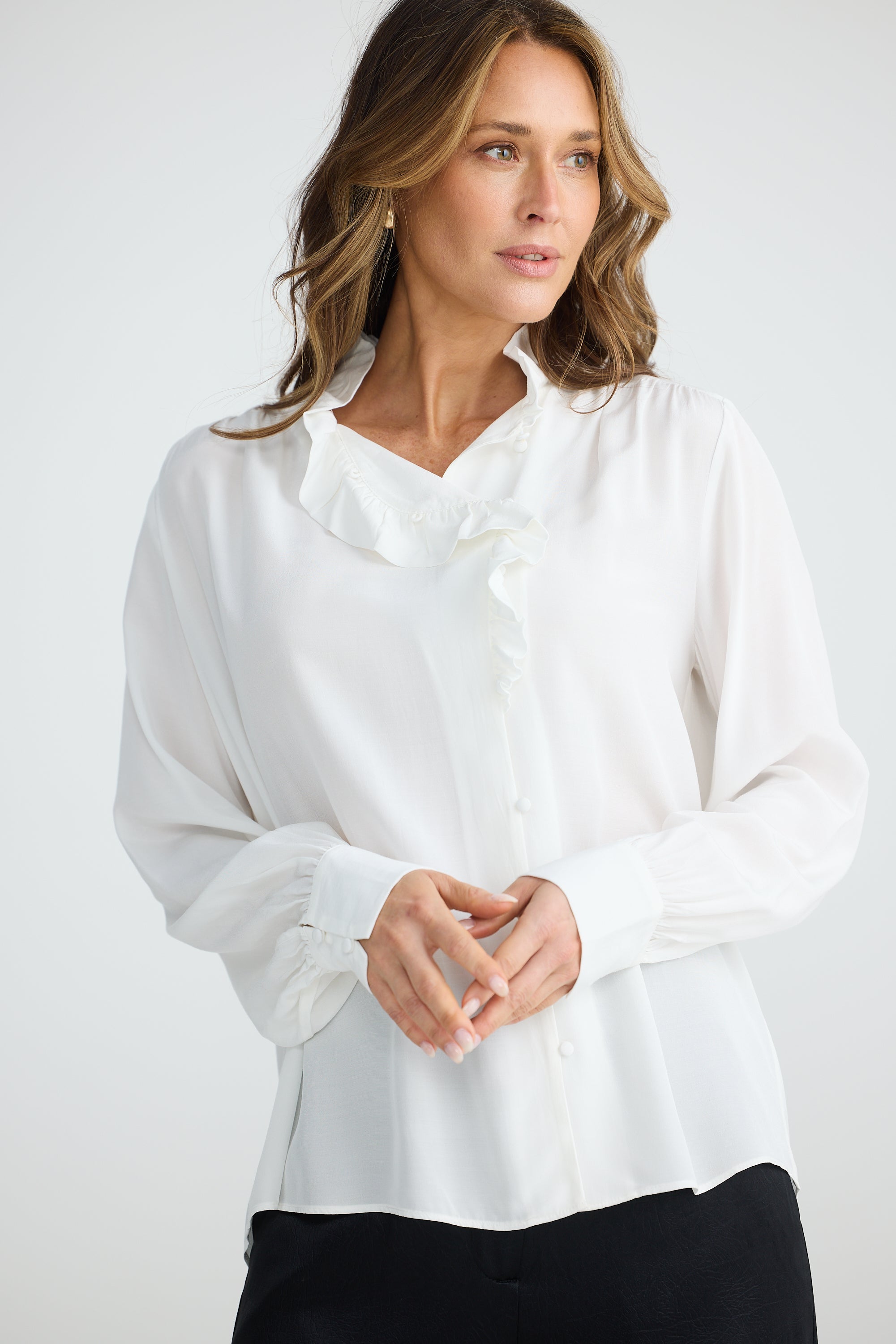 Somerset Shirt - Off White-Tops-Brave & True-The Bay Room