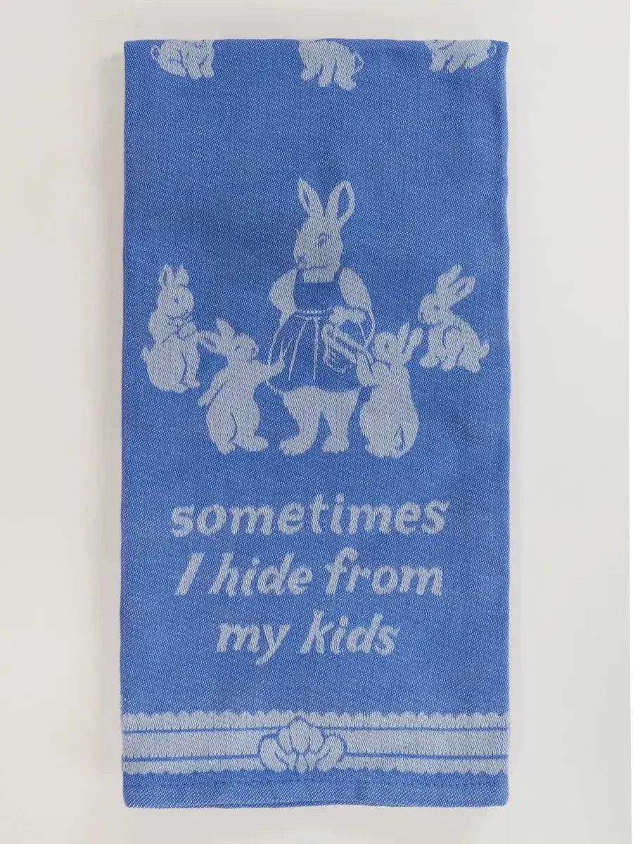 Sometimes I Hide From My Kids Dish Towel-Fun & Games-Blue Q-The Bay Room