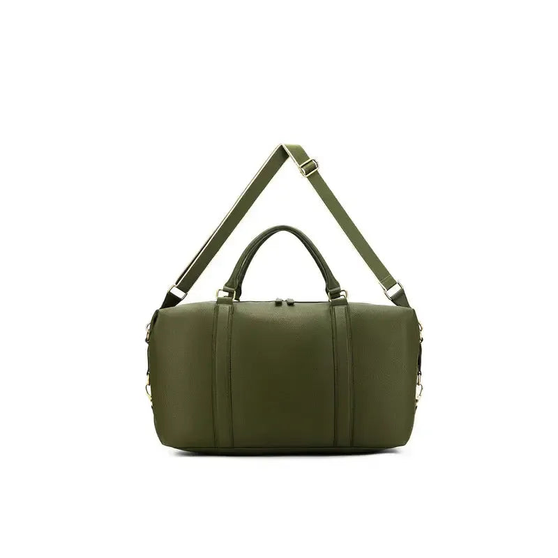 Sorrento Olive Duffle Travel Bag-Bags & Clutches-Black Caviar Designs-The Bay Room