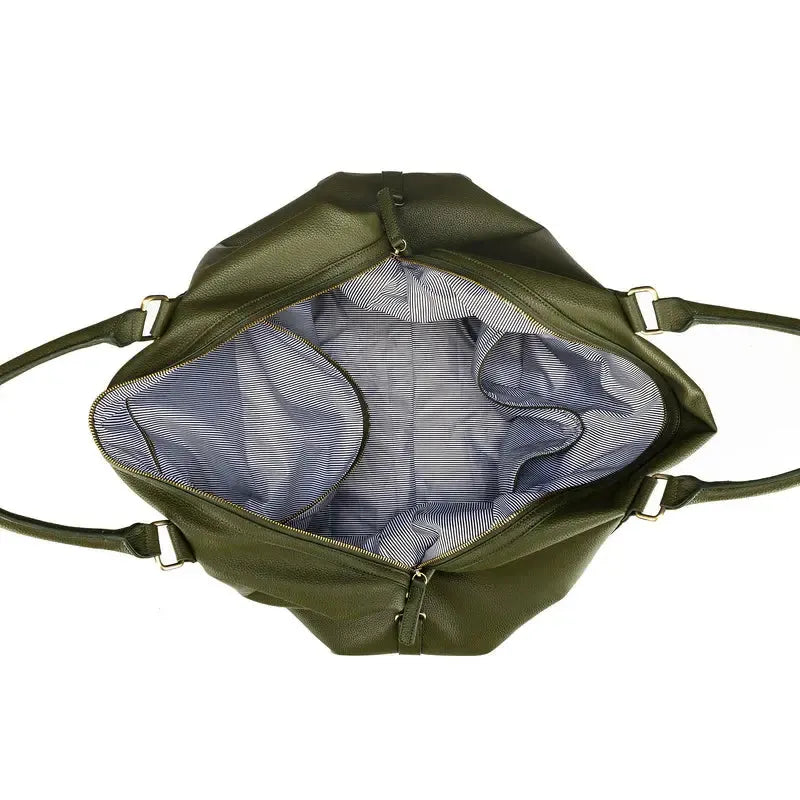 Sorrento Olive Duffle Travel Bag-Bags & Clutches-Black Caviar Designs-The Bay Room