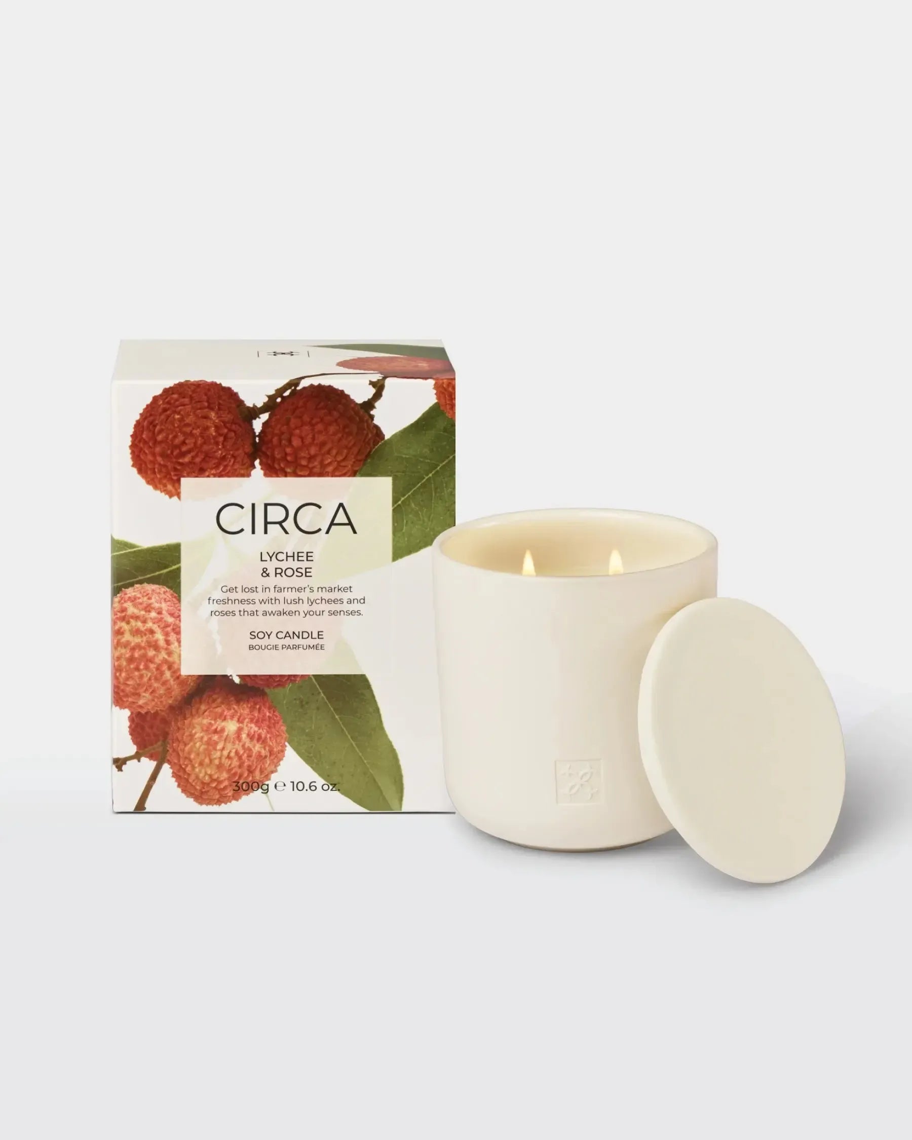 Soy Candle 300g-Candles & Fragrances-Circa-Lychee & Rose-The Bay Room