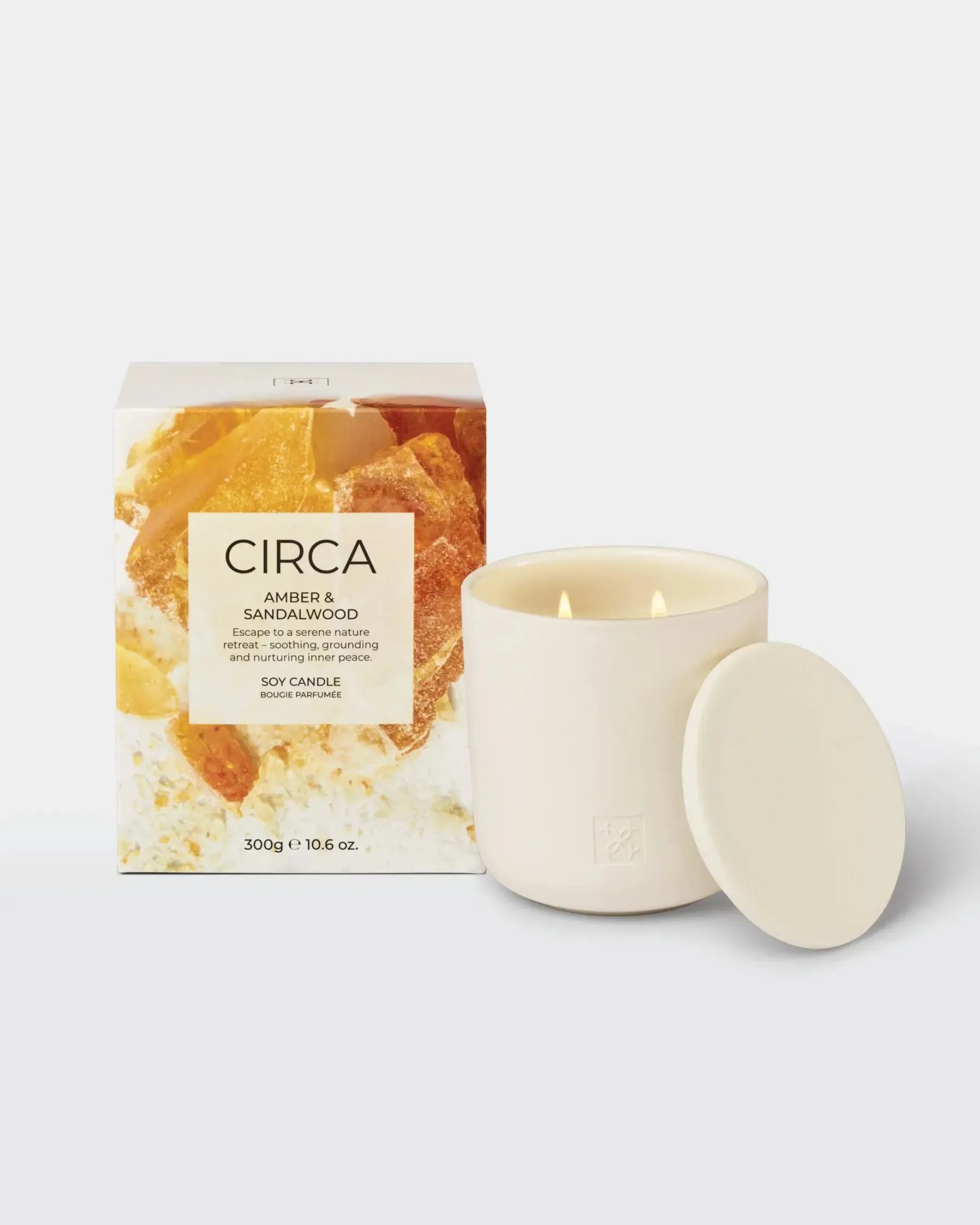 Soy Candle 300g-Candles & Fragrances-Circa-Amber & Sandalwood-The Bay Room