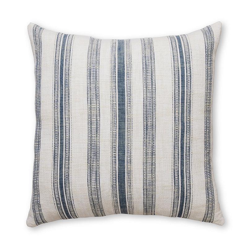 Starboard Blue Stripe Cushion 55x55cm-Soft Furnishings-Madras Link-The Bay Room