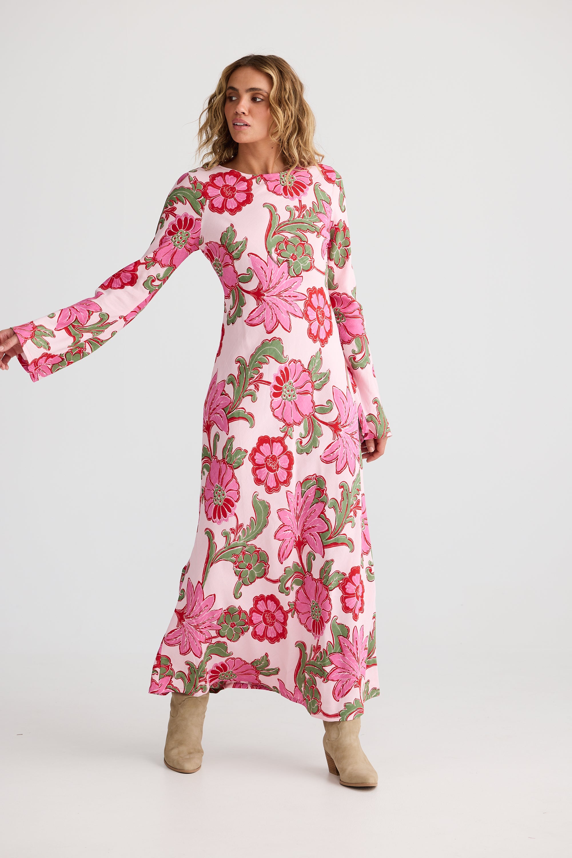 Stardust Maxi Dress - Pink Ibiza-Dresses-Talisman-The Bay Room